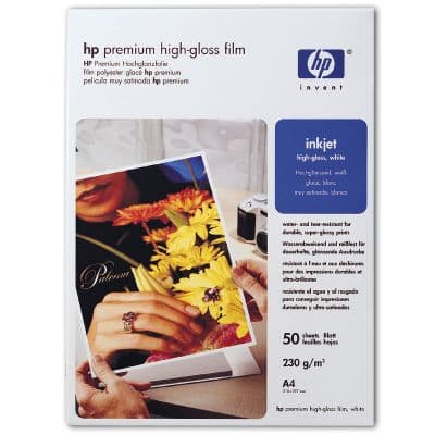 HP Película blanca muy satinada Premium - 50 hojas /A4/ 210 x 297 mm