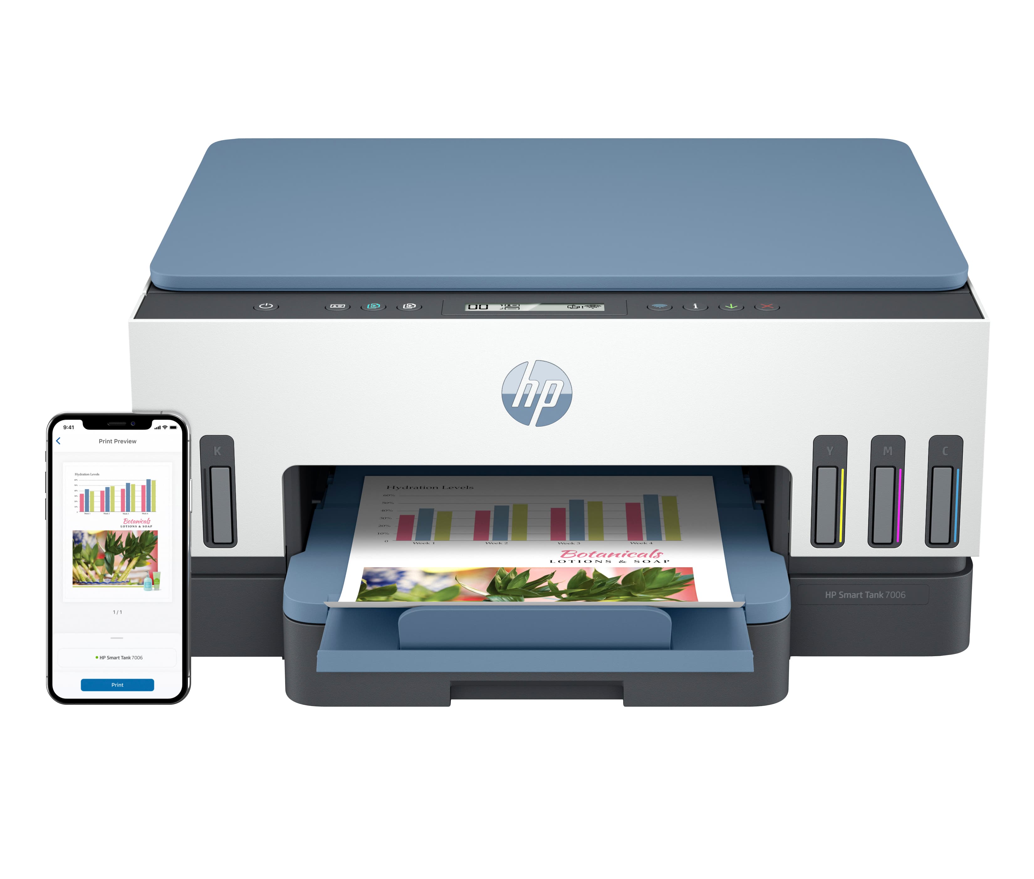 HP Smart Tank 7006 Inalámbrico All-in-One Color Impresora, Impresión a doble cara; Copiadora y escáner