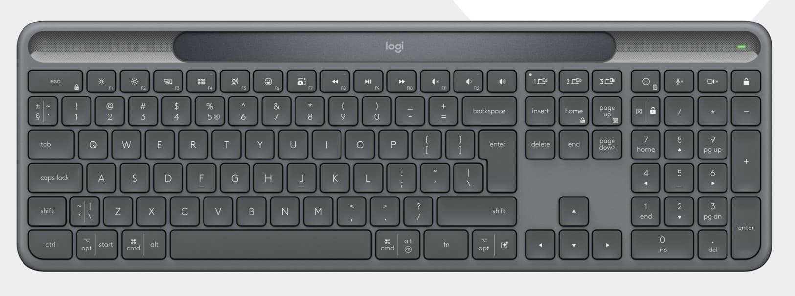 Logitech Signature Slim Solar + K980 for Business teclado Universal RF Wireless + Bluetooth QWERTY Español Grafito