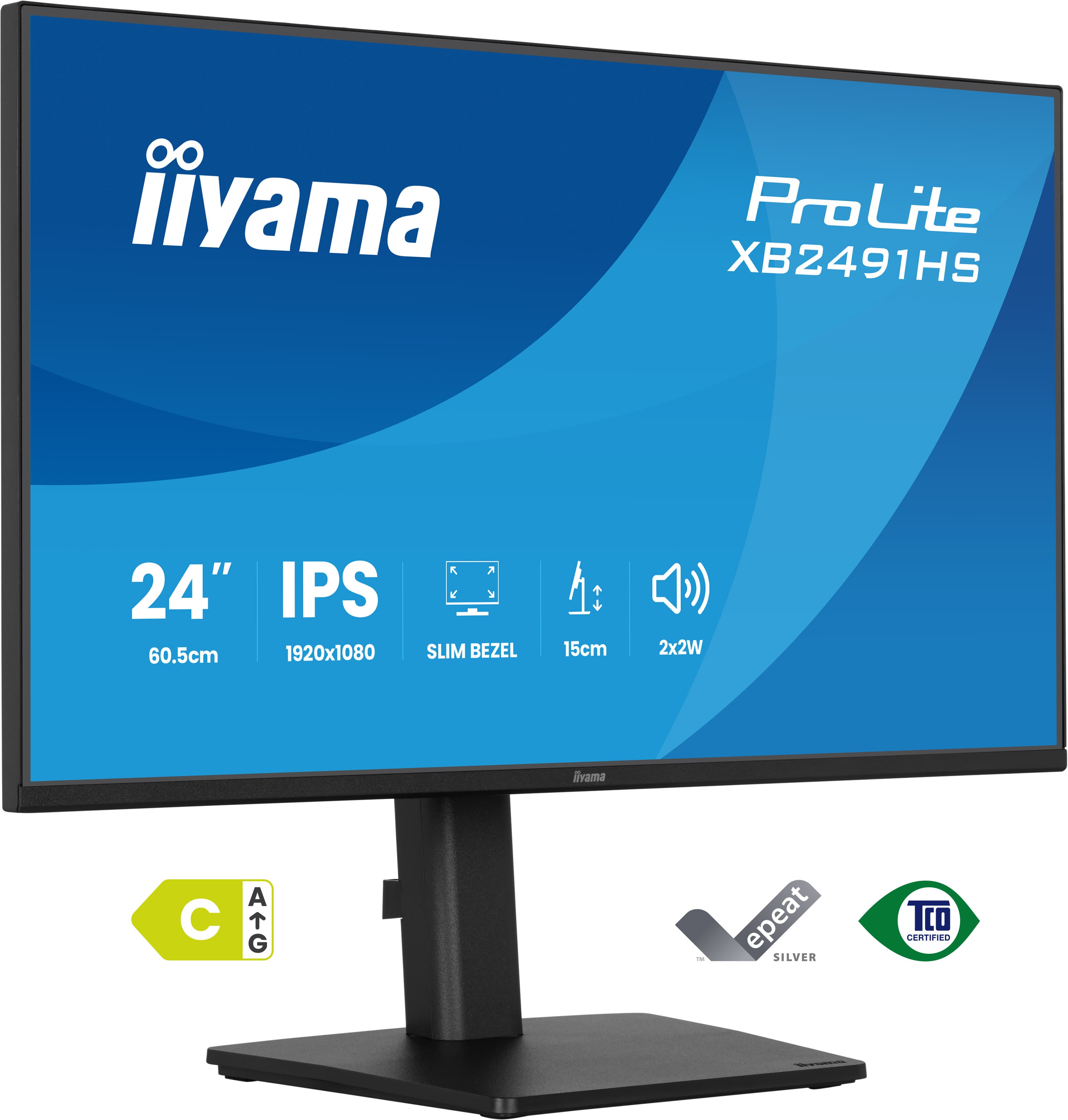 iiyama ProLite XB2491HS-B1 pantalla para PC 60,5 cm (23.8") 1920 x 1080 Pixeles Full HD LCD Negro