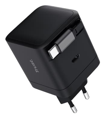 Trust Maxo Cargador retráctil USB-C PD de 65 W