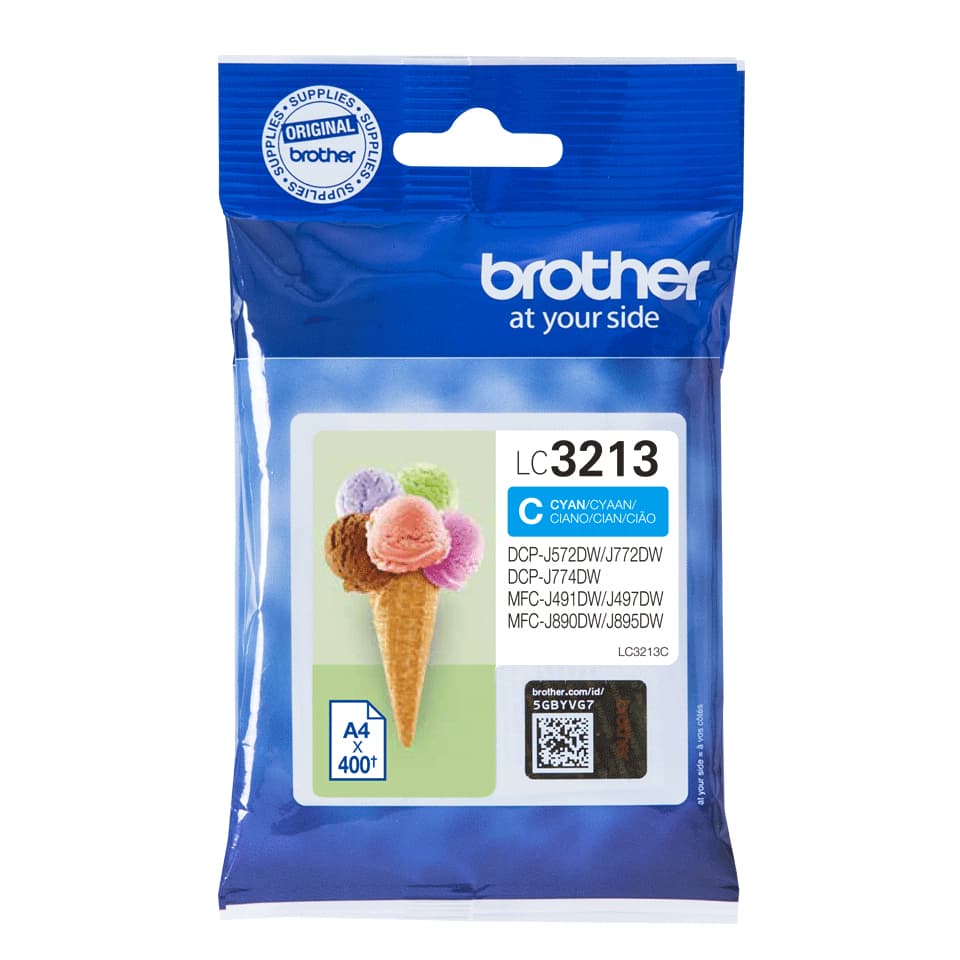 Brother LC3213C cartucho de tinta 1 pieza(s) Original Alto rendimiento (XL) Cian