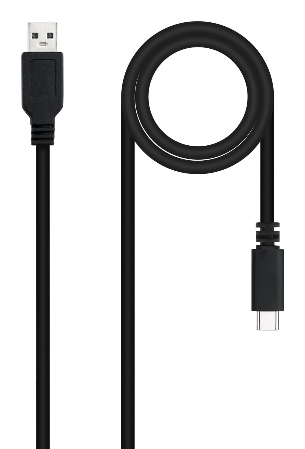 Nanocable Cable USB 2.0 3A, tipo USB-C/M-A/M, Negro, 1.5 m