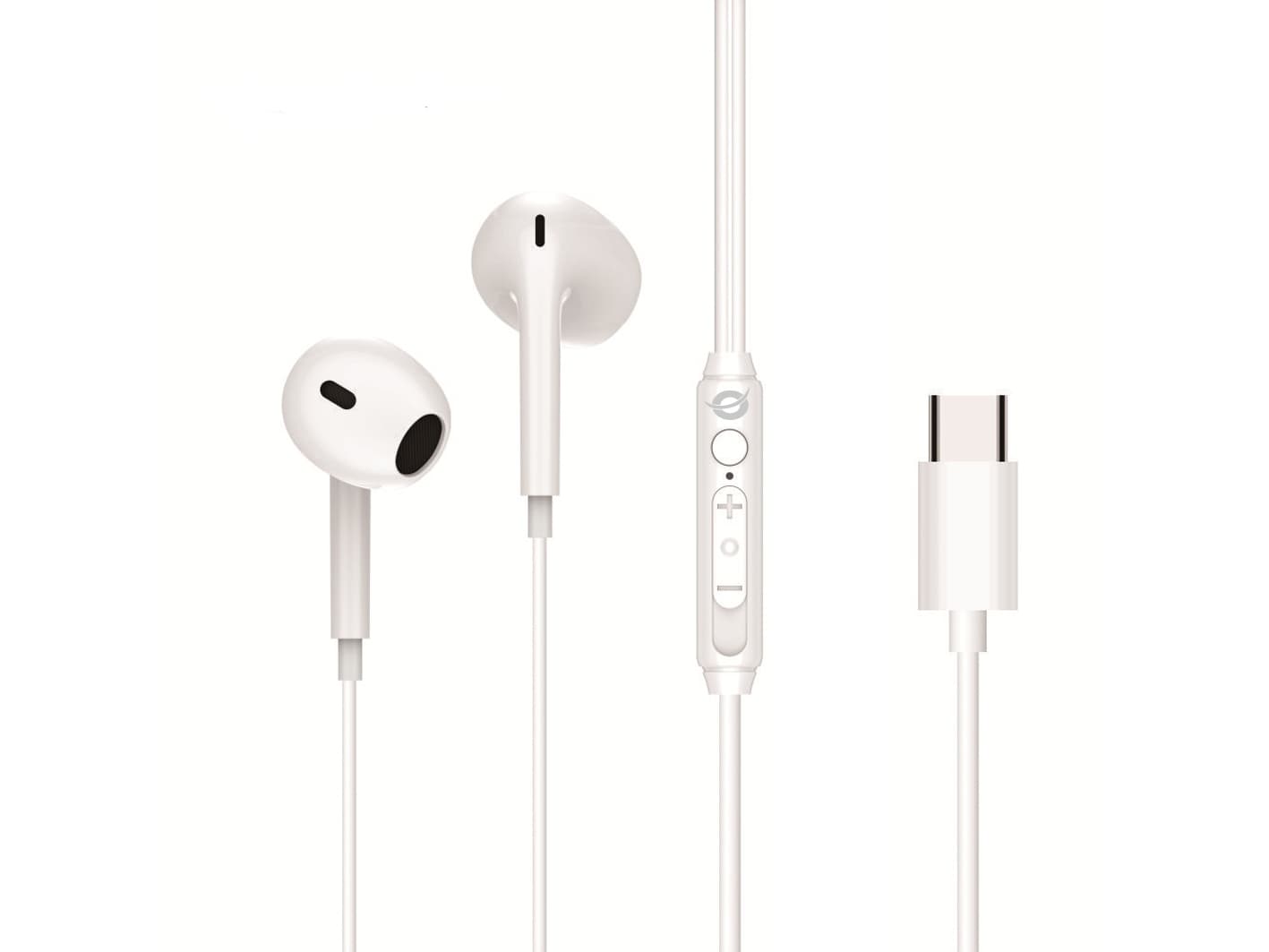 Conceptronic BRENDAN02W auricular y casco Auriculares Alámbrico Dentro de oído Llamadas/Música USB Tipo C Blanco
