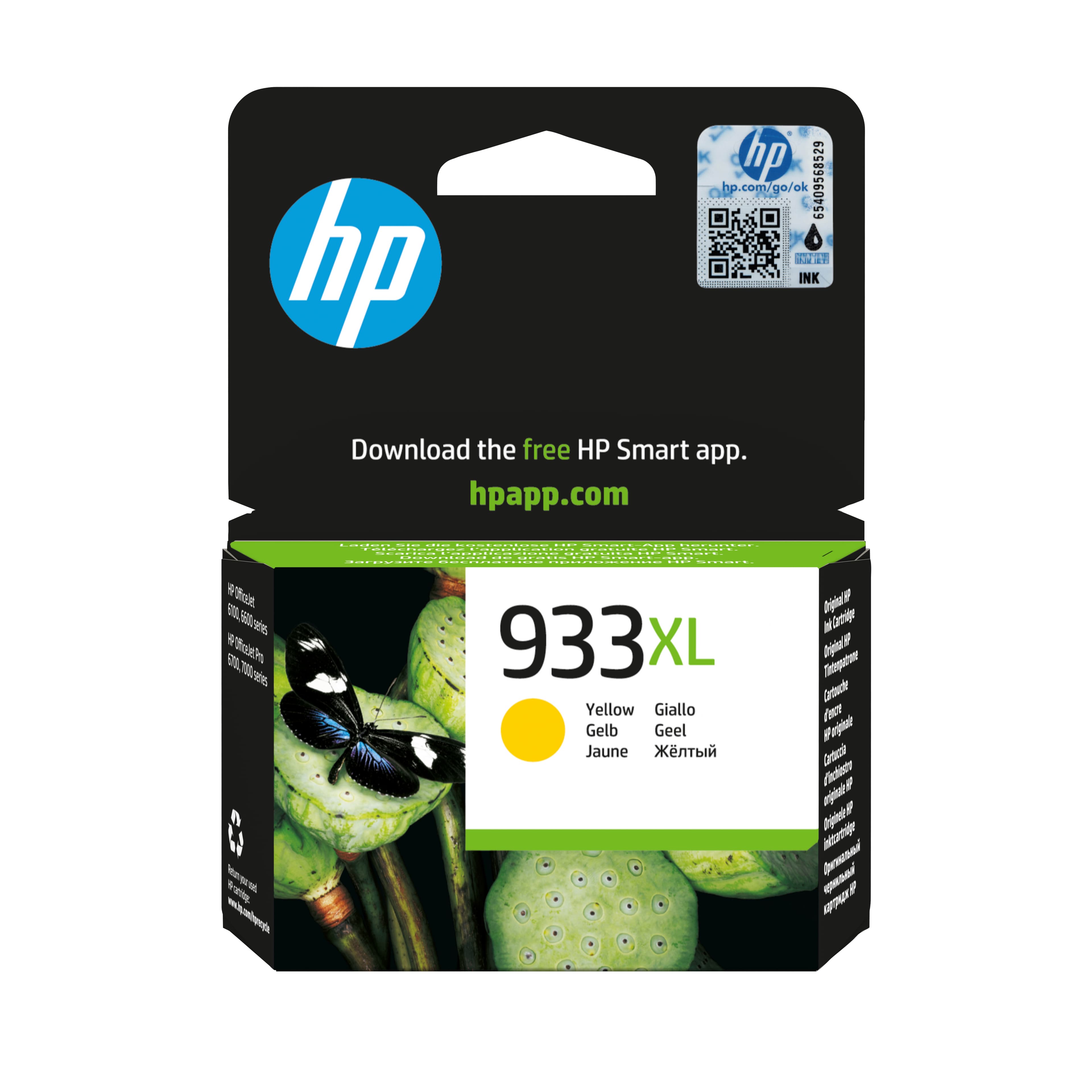 HP Cartucho de tinta original 933XL de alta capacidad amarillo