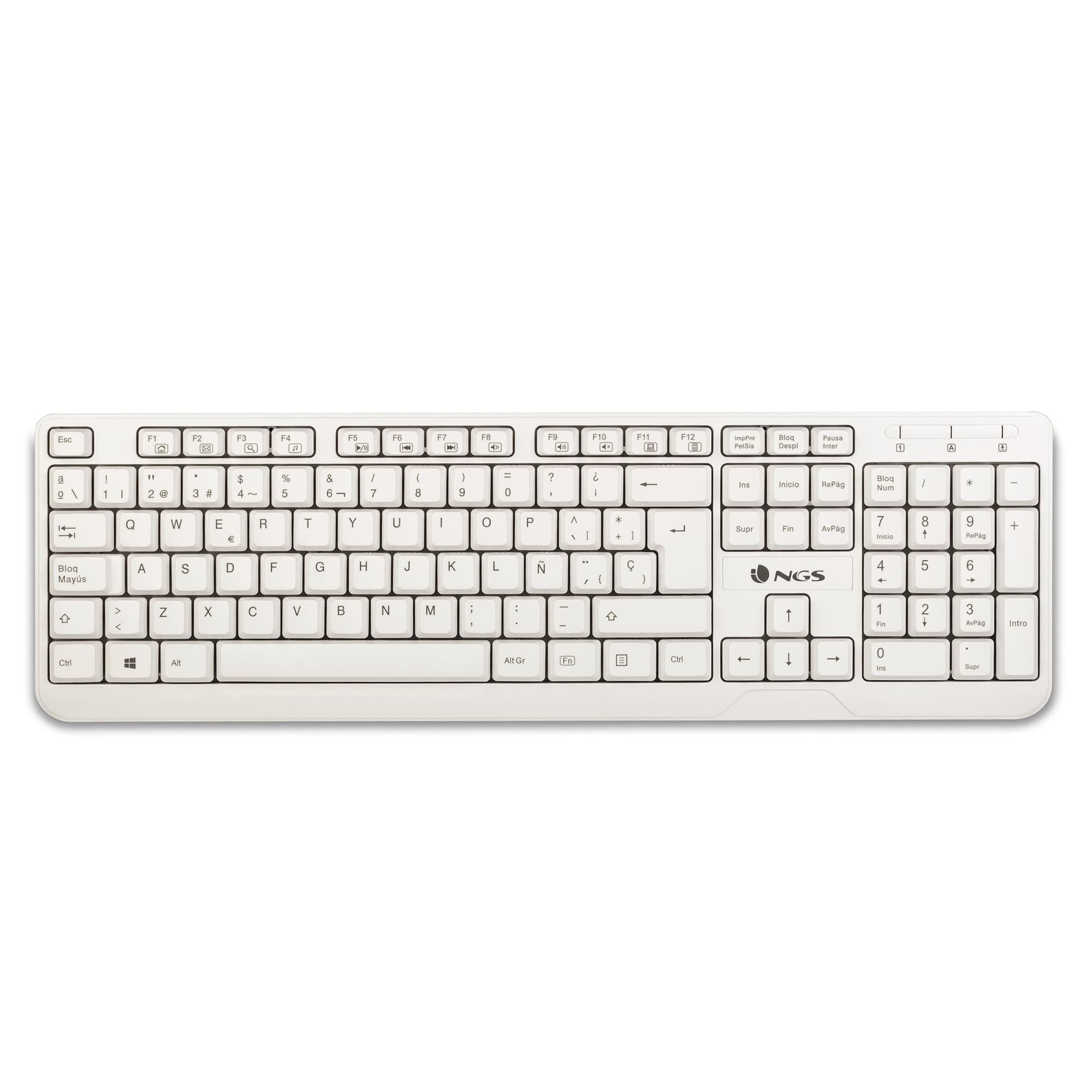 NGS Spike teclado USB QWERTY Blanco