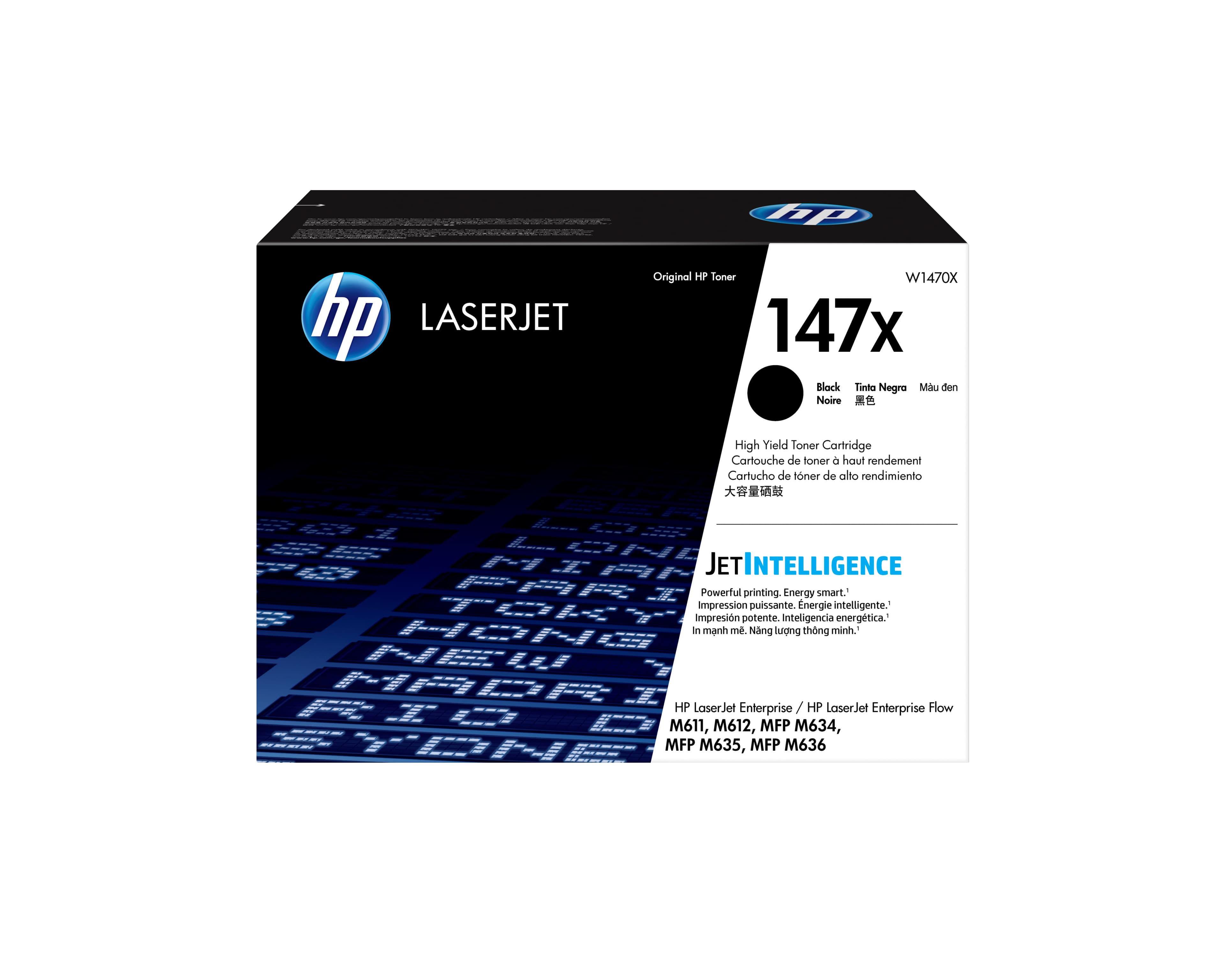 HP LaserJet Cartucho de tóner Original 147X negro de alta capacidad