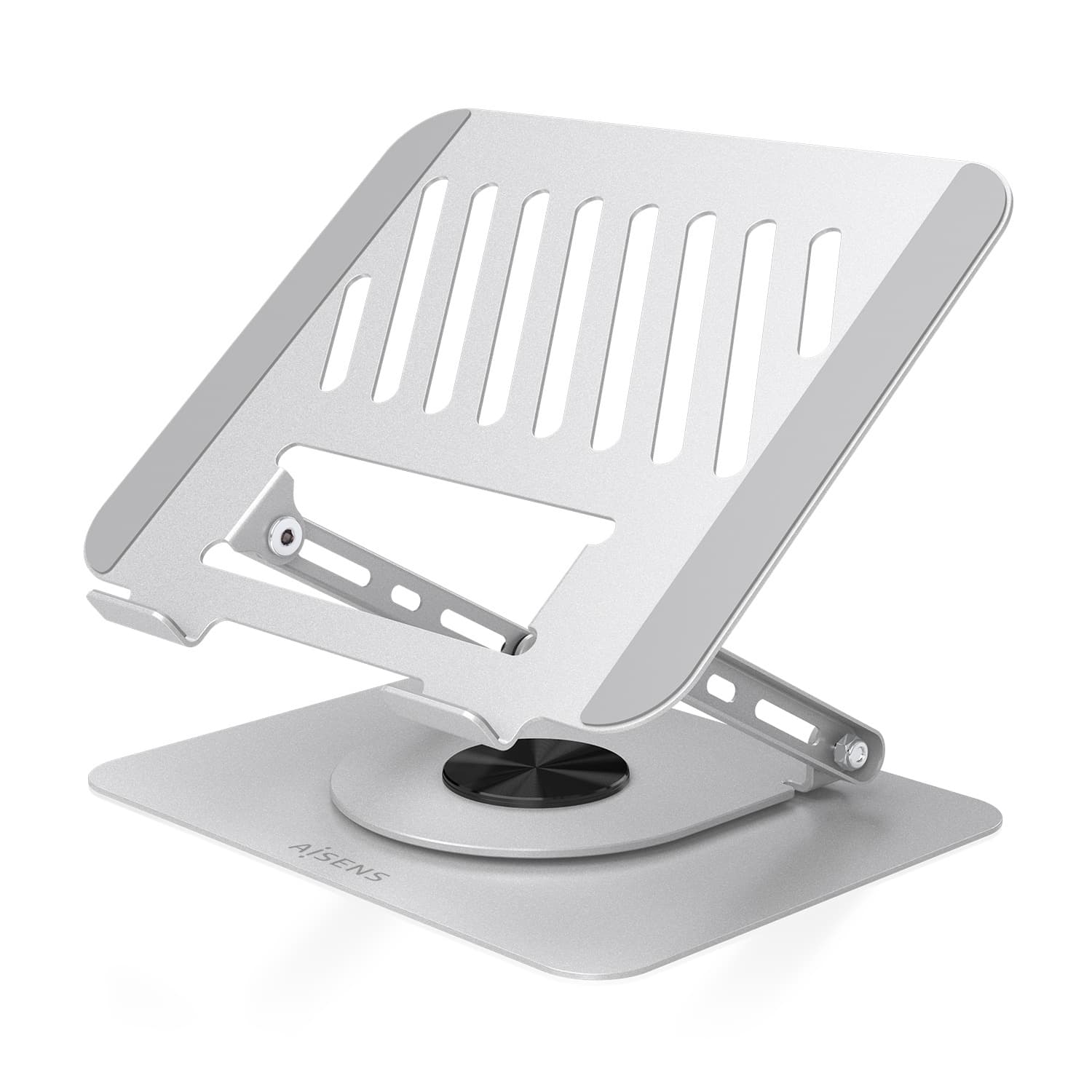 AISENS Soporte de Sobremesa XL Giratorio Ajustable para Portatil / Tablet 10"-17", Plata