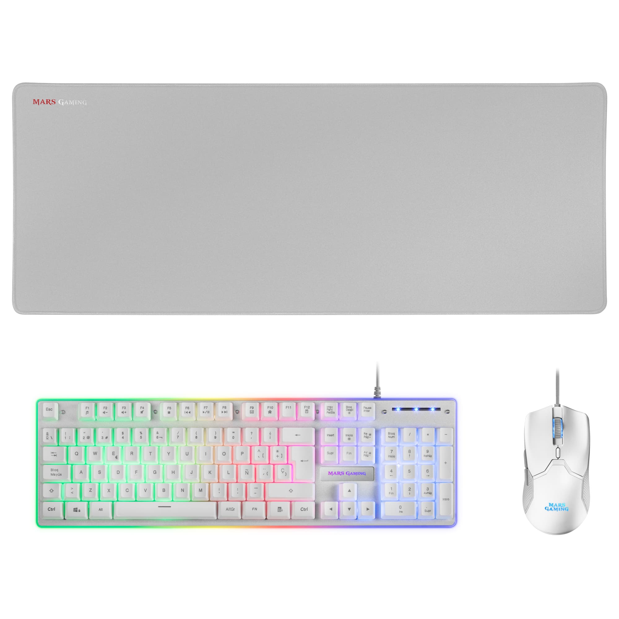 Mars Gaming MCPXWES, Blanco, Único
