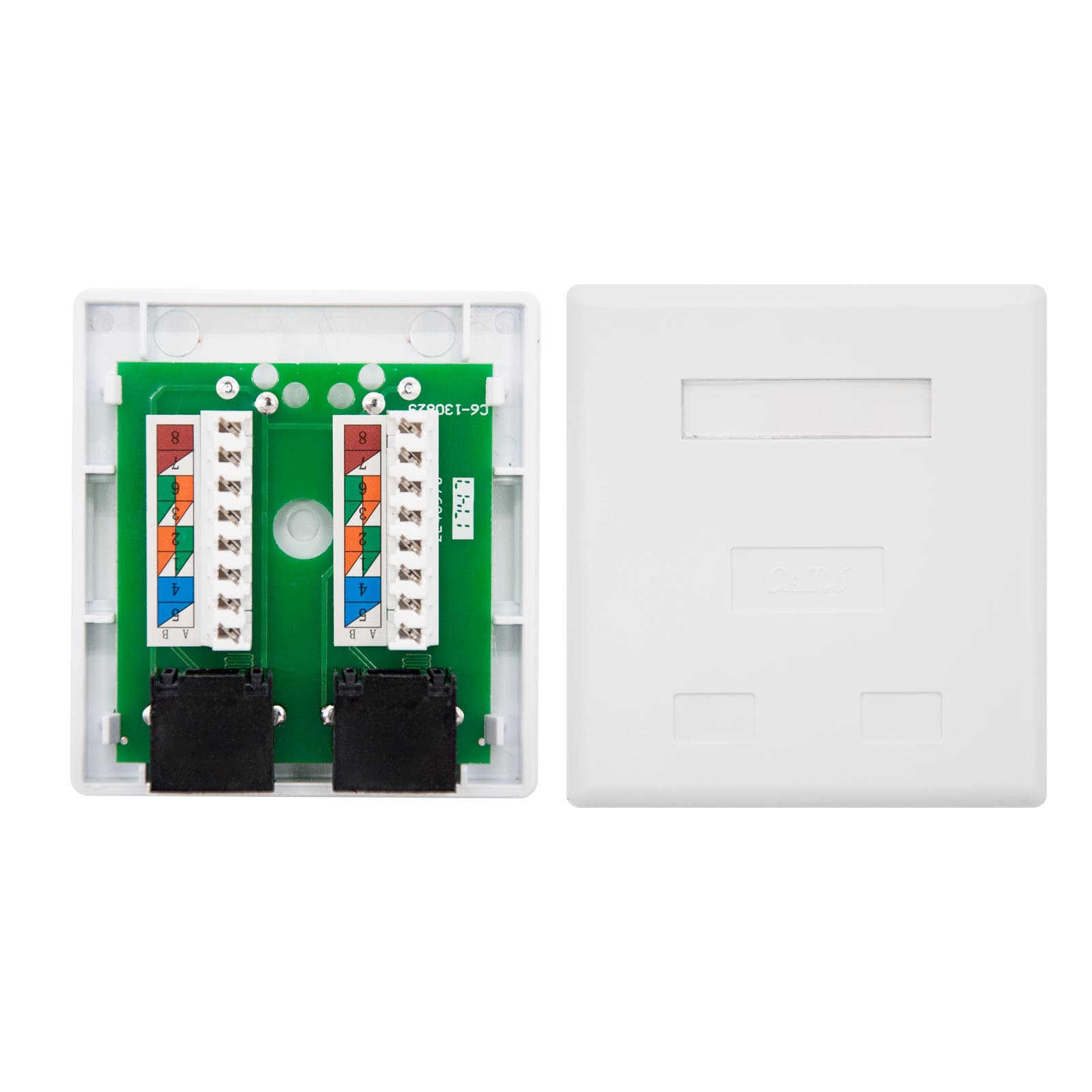 Nanocable ROSETA DE SUPERFICIE PARA RJ45 CAT.6 2 TOMAS, BLANCO
