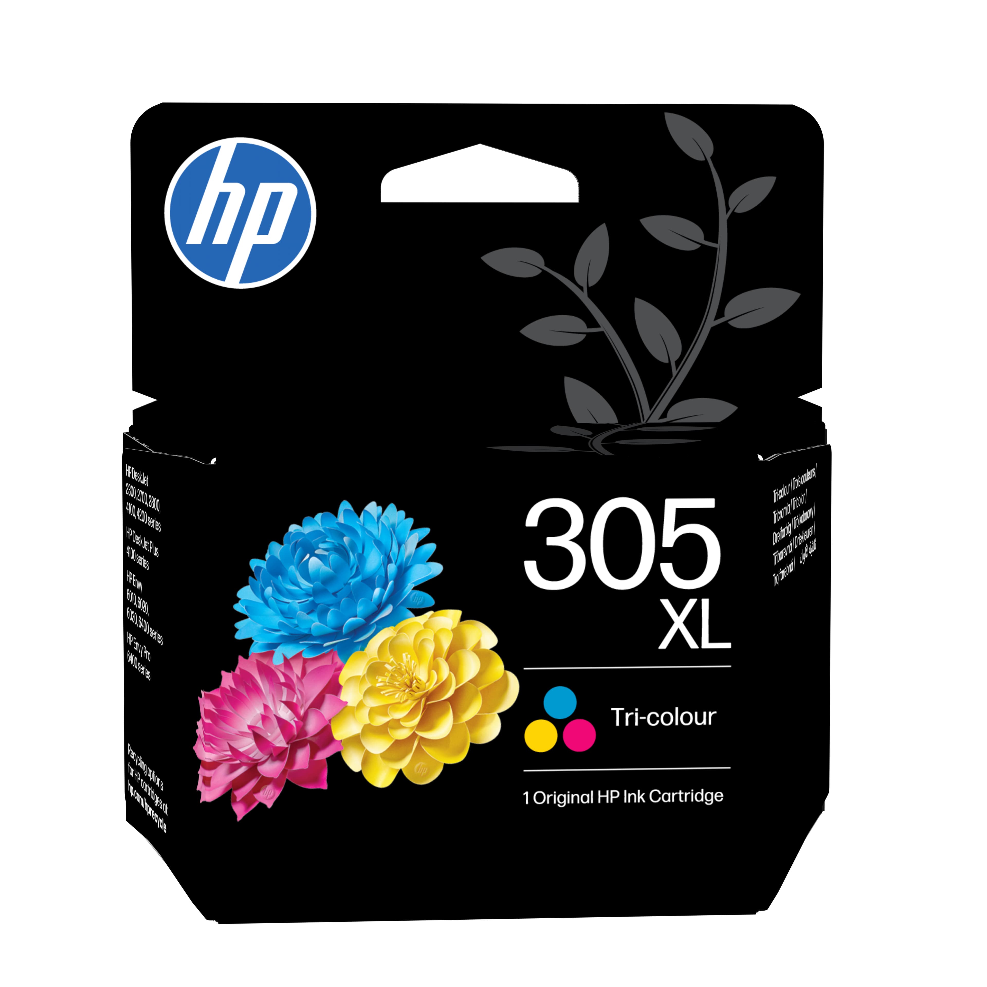 HP Cartucho de tinta Original 305XL de alta capacidad tricolor