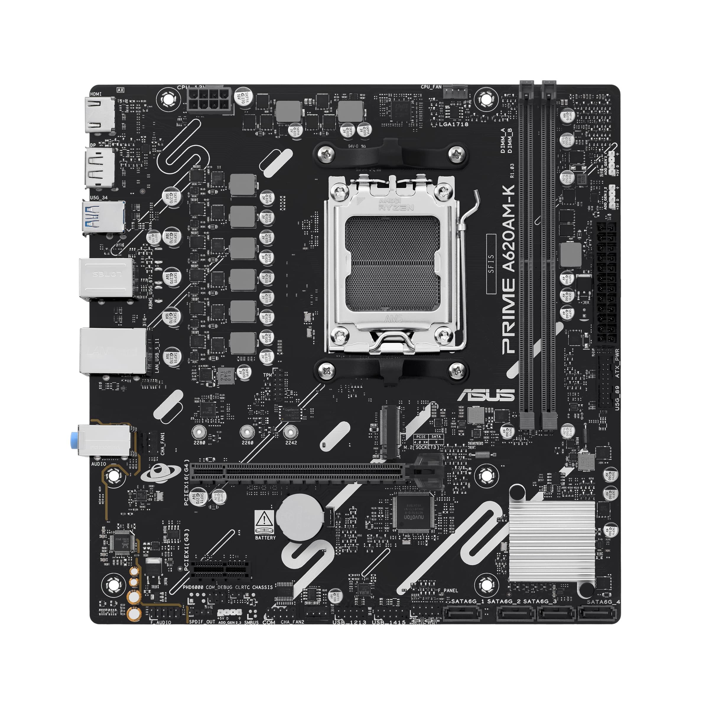 ASUS PRIME A620AM-K AMD A620A Zócalo AM5 micro ATX