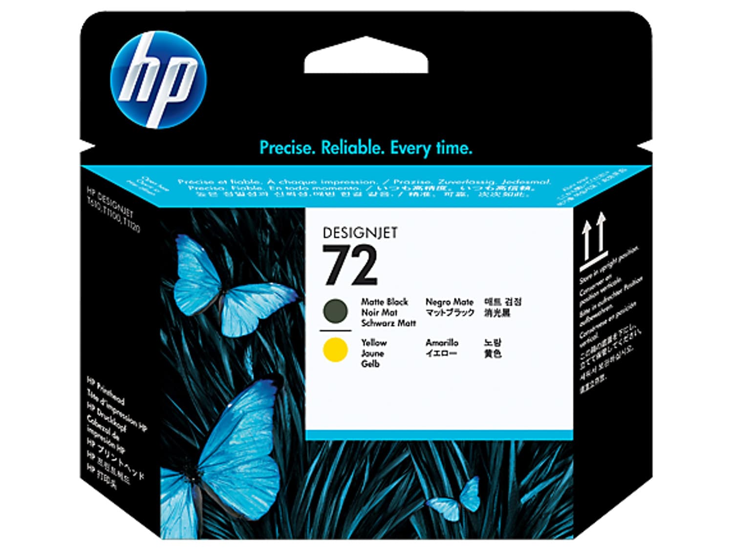 HP Cabezal de impresión DesignJet 72 negro mate y amarillo