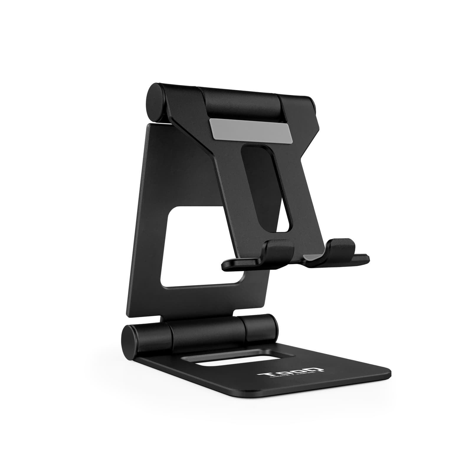 TooQ Soporte de sobremesa ajustable para teléfono / tablet hasta 10”, Negro