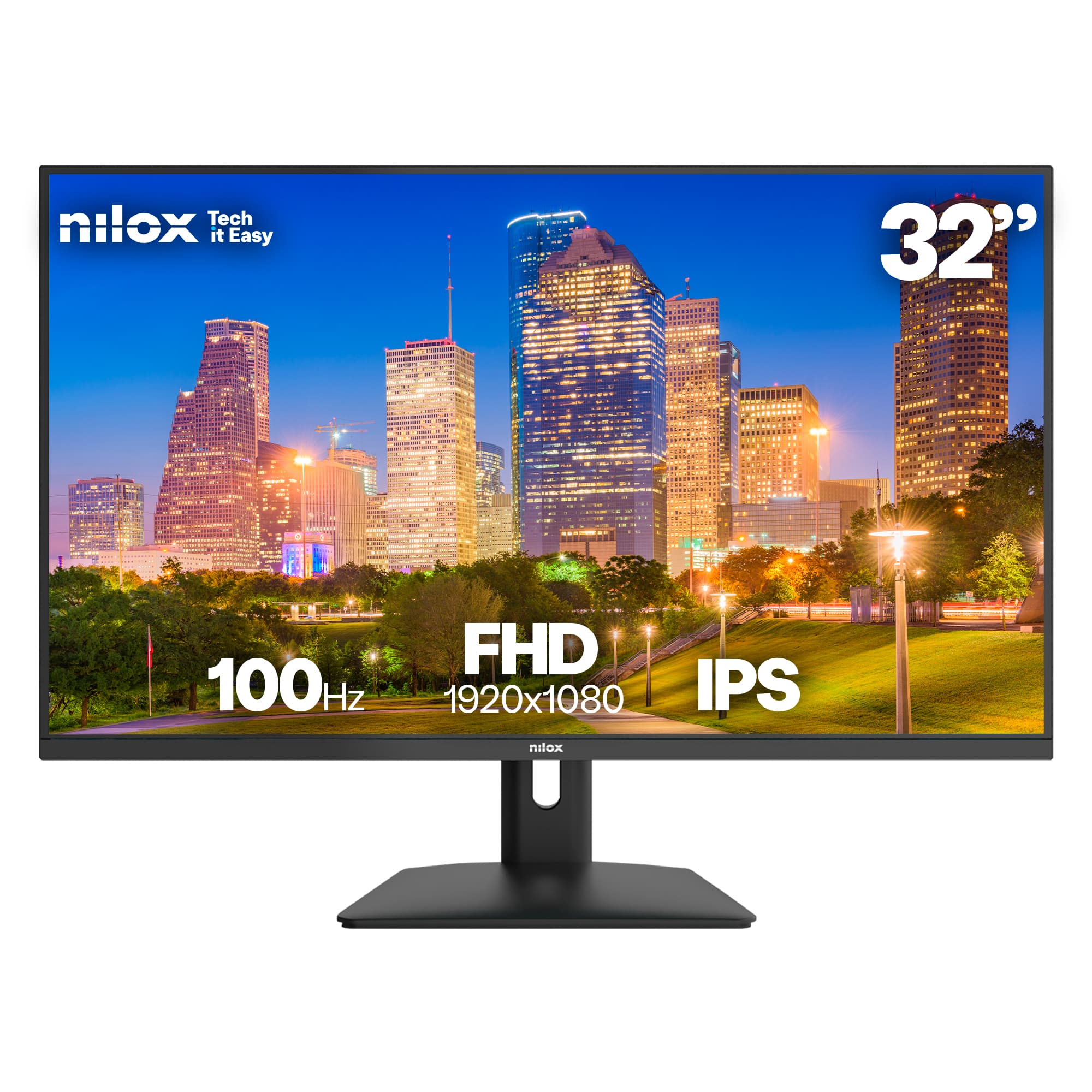 Nilox MONITOR 32 IPS 4MS HDMI VGA 100HZ pantalla para PC 81,3 cm (32") 1920 x 1080 Pixeles Full HD LCD