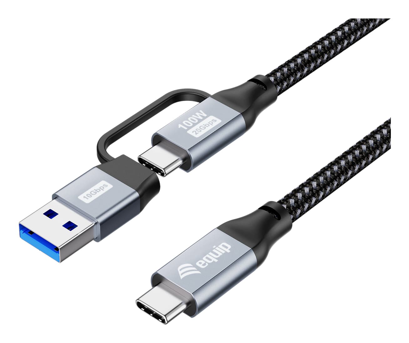 Equip 128431 cable USB USB 3.2 Gen 2x2 1 m USB A/USB C USB C 20 Gbit/s 100 W Negro