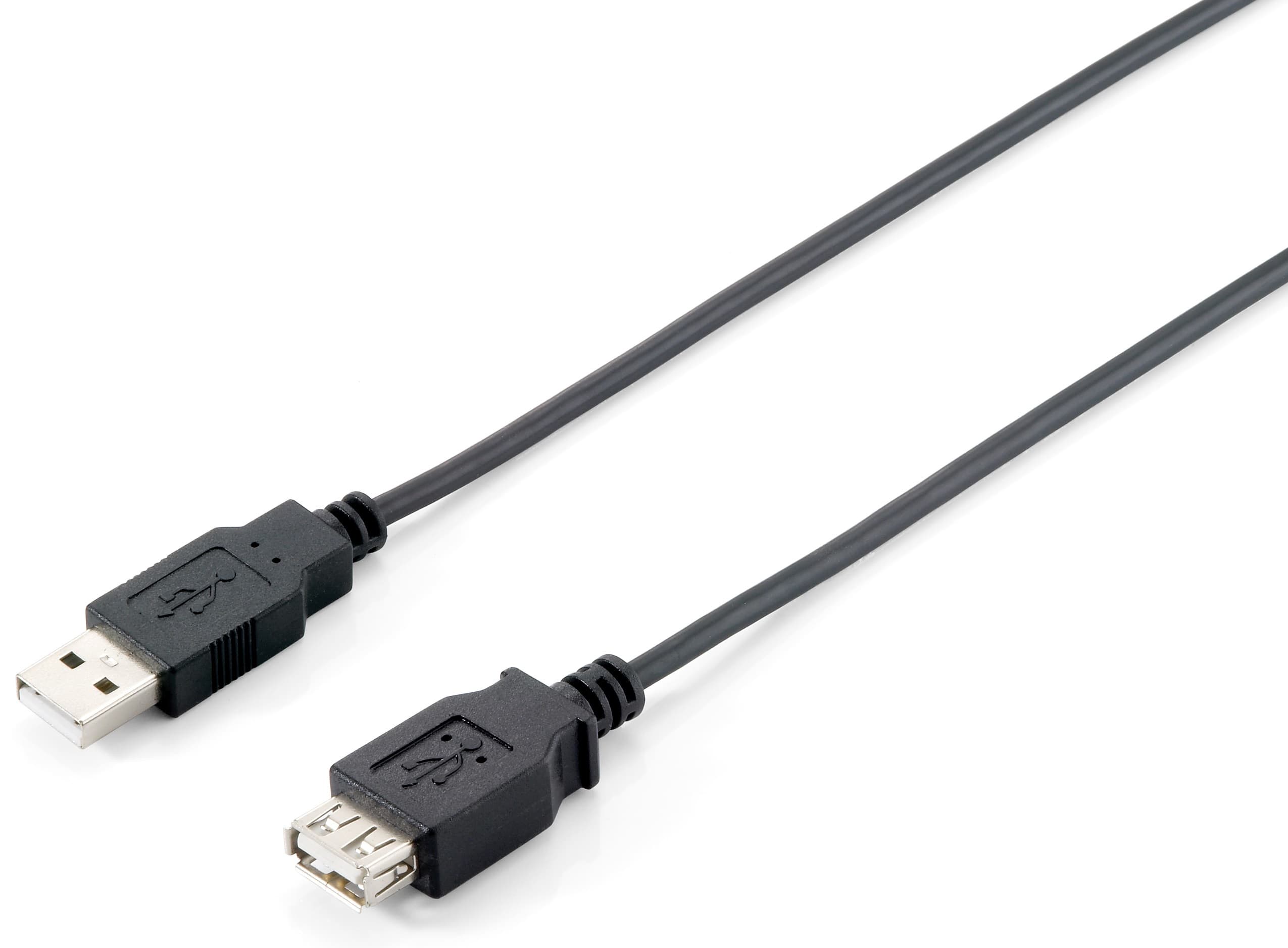 Equip 128852 Cable de extensión USB 2.0 tipo A macho a hembra, 5,0 m , negro