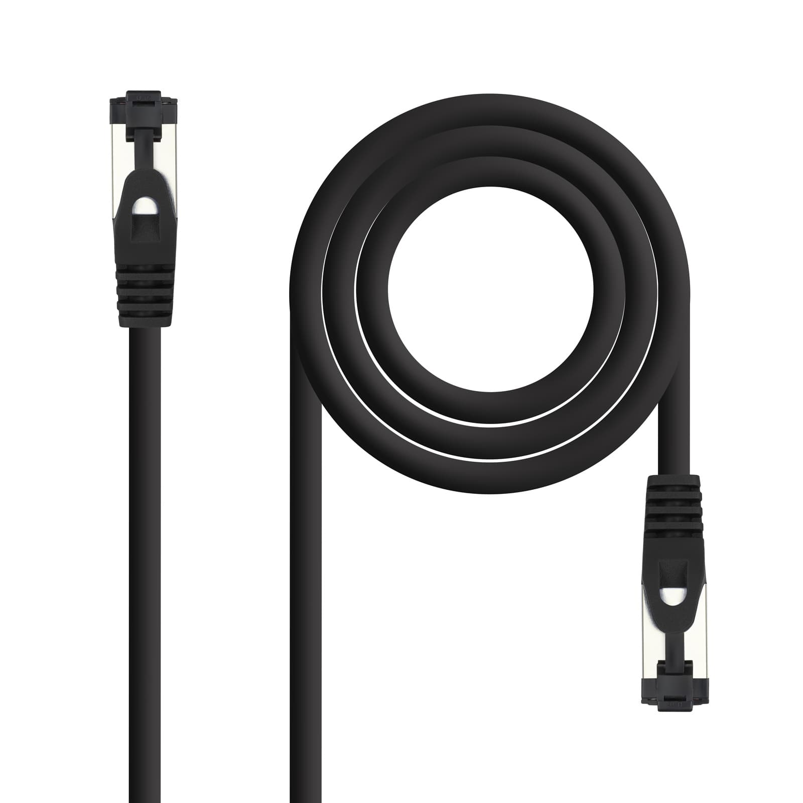 Nanocable Cable de Red Latiguillo Cat.8.1 2GHz LSZH SSTP AWG26, Negro, 0.5 m