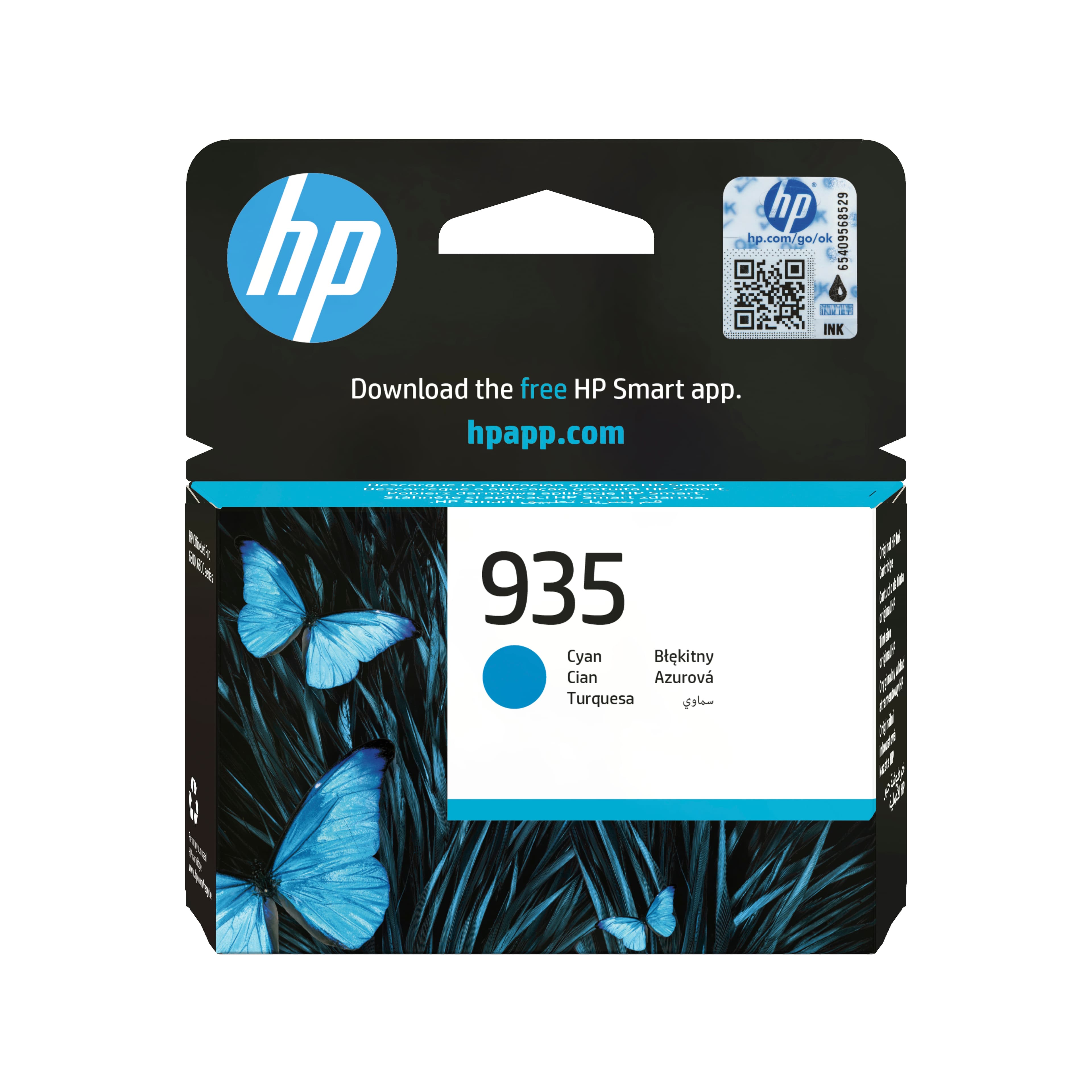 HP Cartucho de tinta original 935 cian