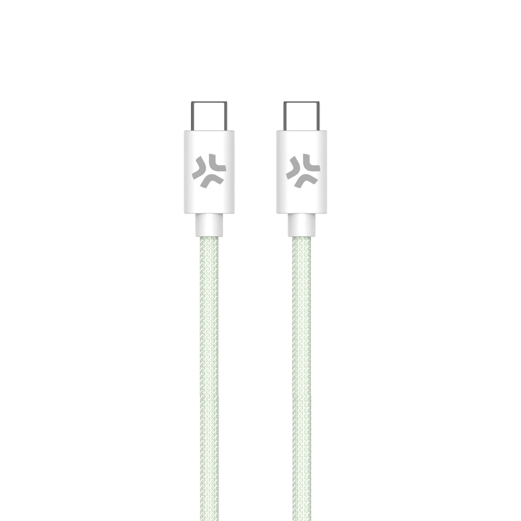 Celly USBCUSBCCOTTGN cable USB 1,5 m USB C 60 W Verde, Blanco