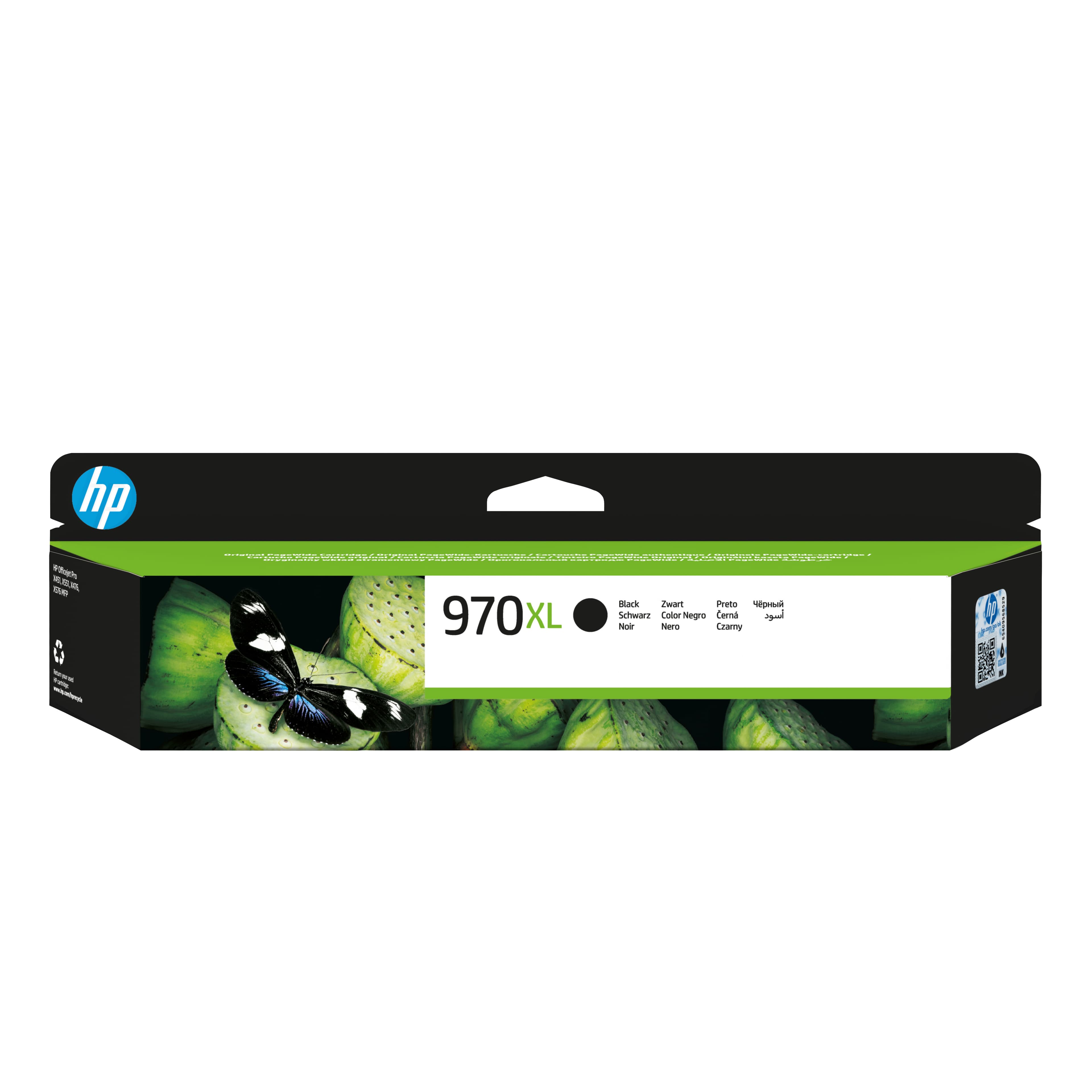 HP Cartucho de tinta original 970XL de alta capacidad negro