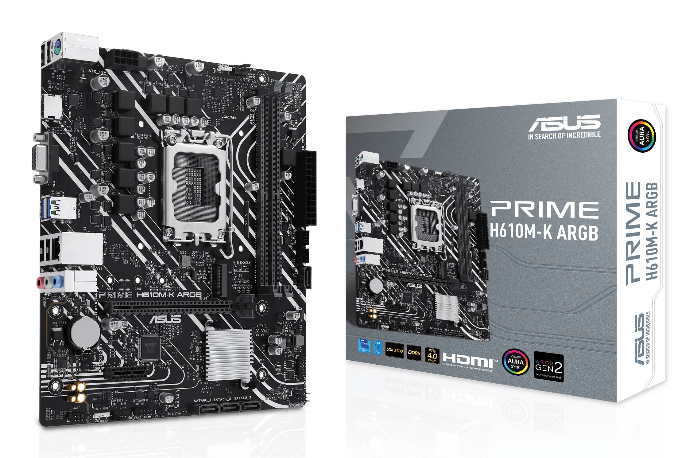 ASUS PRIME H610M-K ARGB Intel H610 LGA 1700 micro ATX