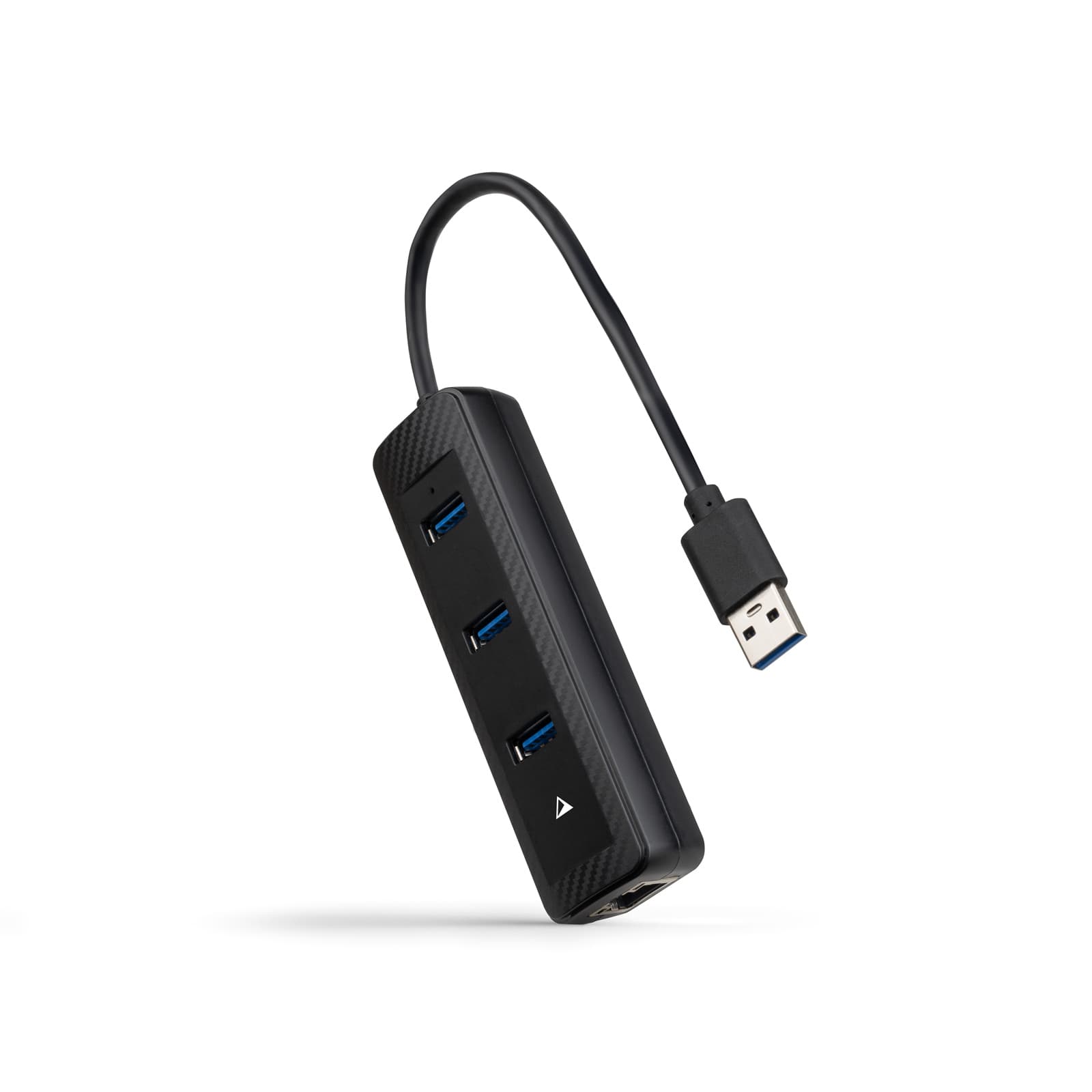 Nanocable Hub USB-A 3.0 a 3xUSB-A 3.0 + RJ45, USB-A/M- USB-A/M-RJ45/H, Negro, 15 cm