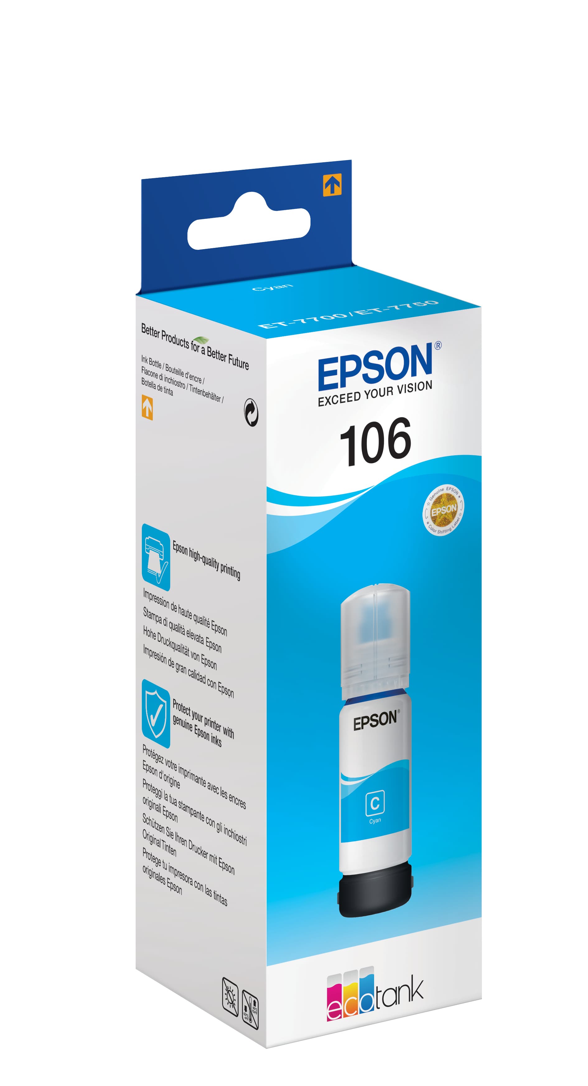 Epson 106 Botella de tinta cian EcoTank