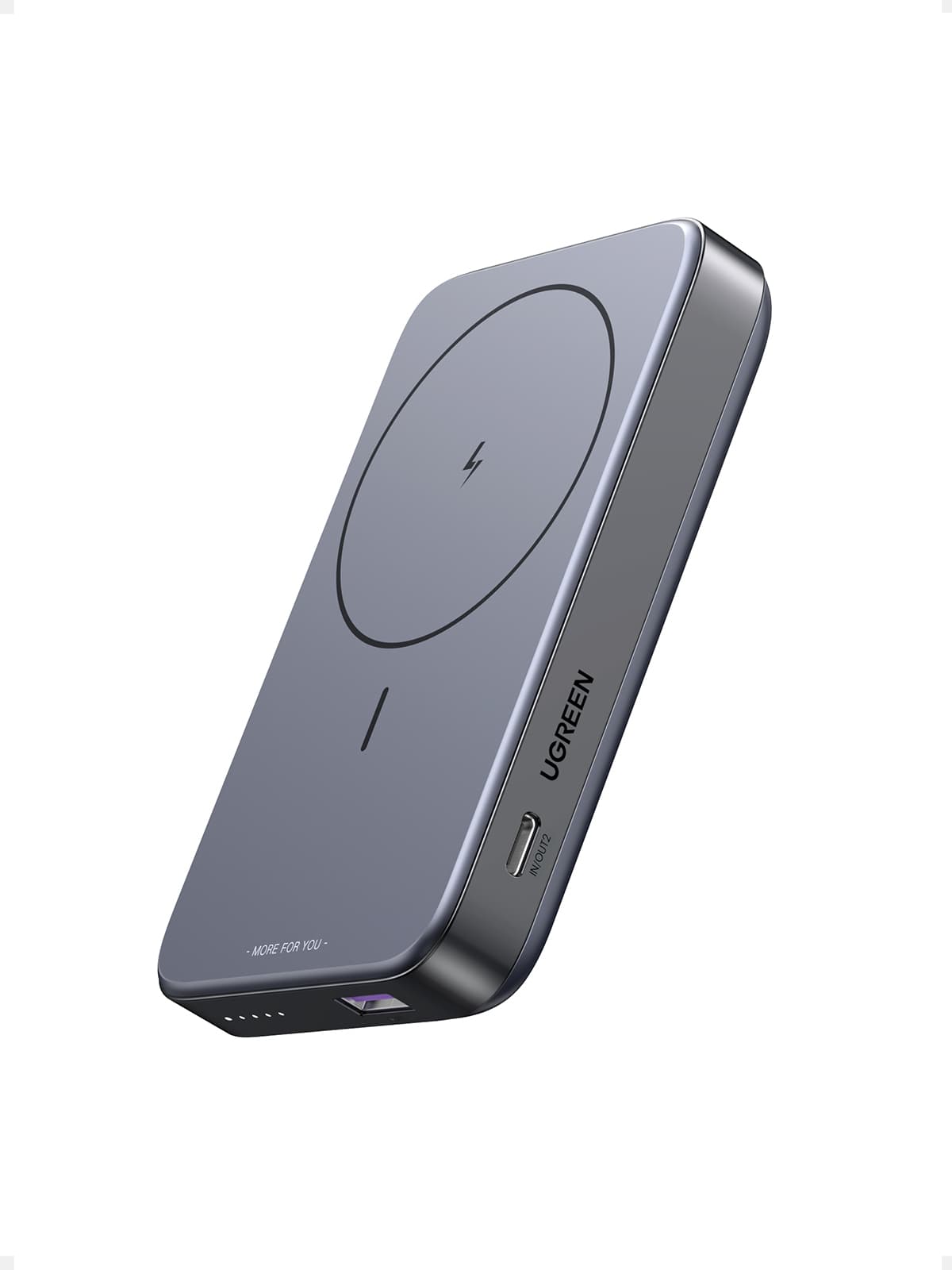 Ugreen 10000mAh Mini Powerbank Wireless 20W with MagSafe grey Polímero de litio Cargador inalámbrico Gris