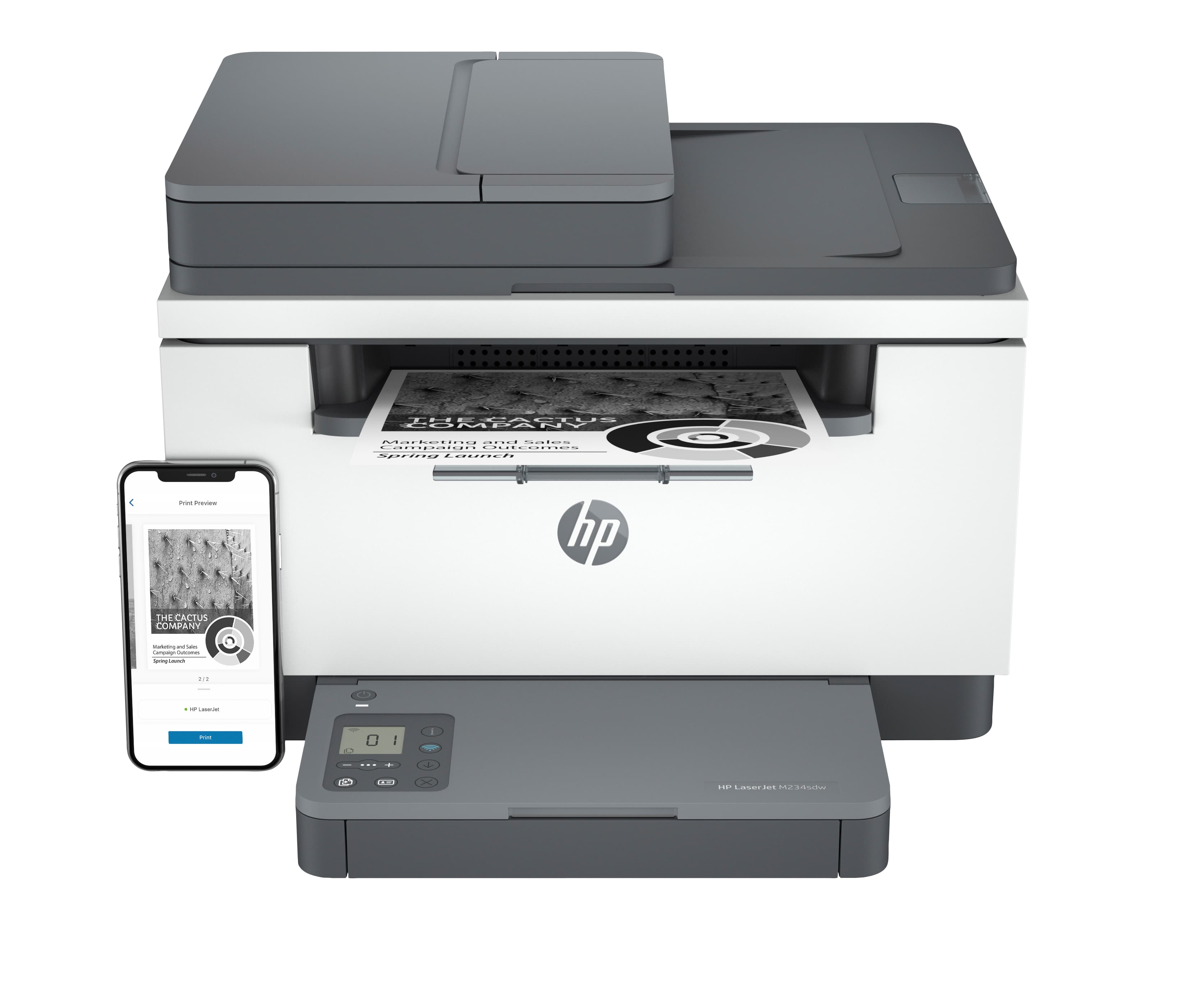HP LaserJet M234sdw Inalámbrico Multifunction Blanco y negro Impresora, Fotocopiadora, escáner; Dúplex