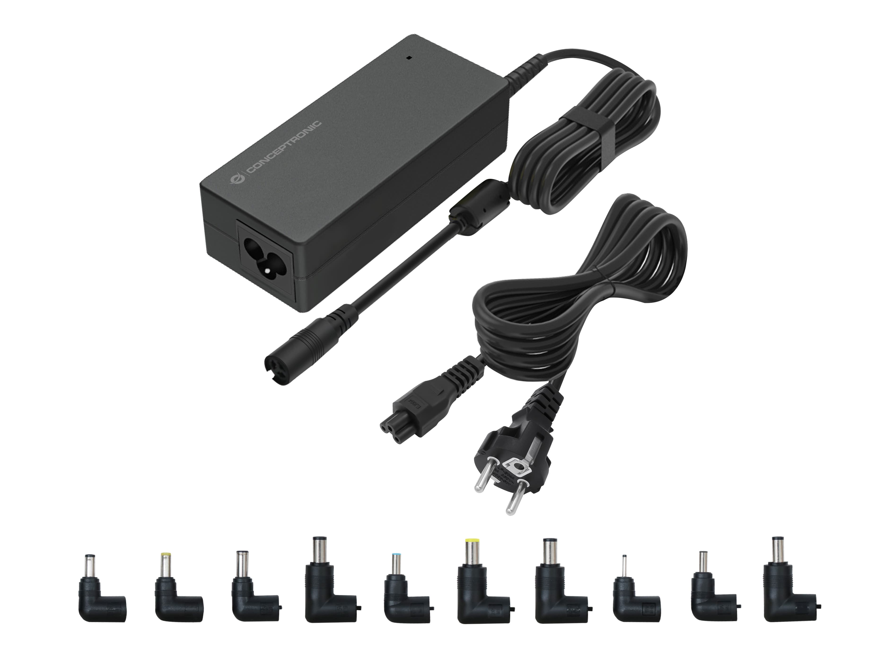 Conceptronic OZUL08B10 adaptador e inversor de corriente Interior 90 W Negro