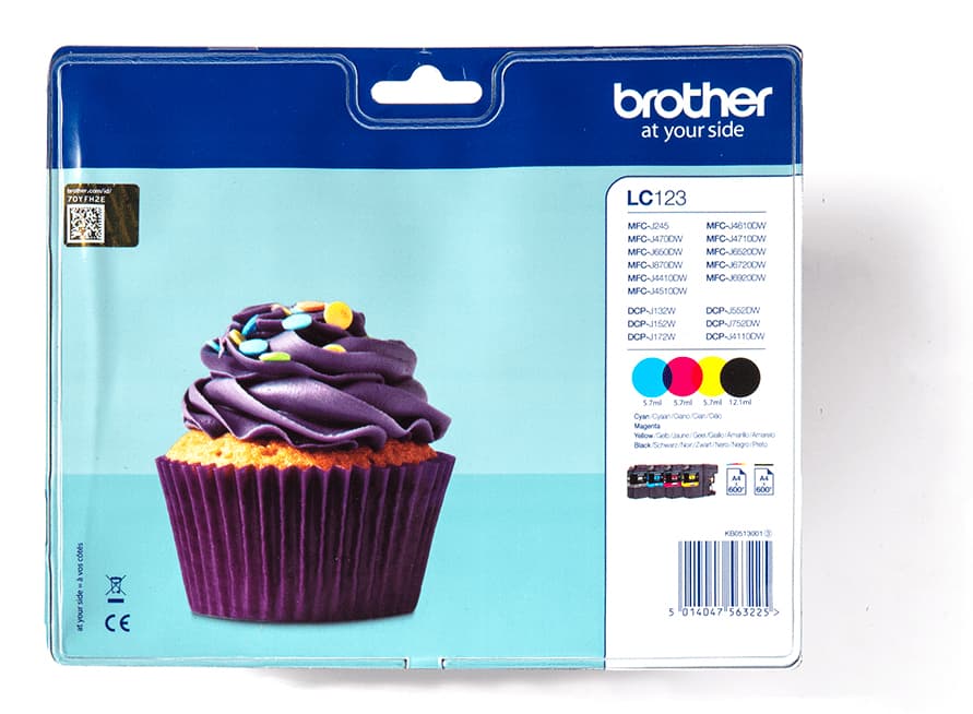Brother LC-123VALBP cartucho de tinta 4 pieza(s) Original Negro, Cian, Magenta, Amarillo