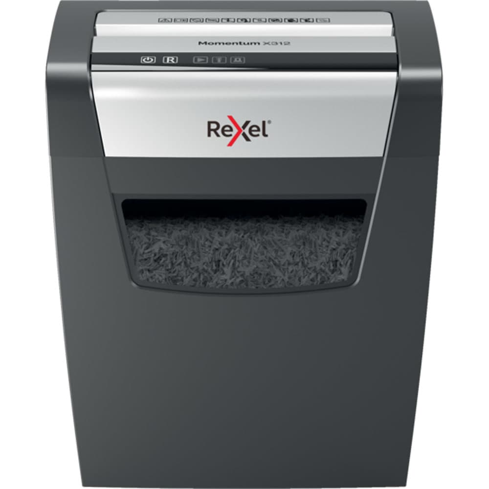 Rexel Momentum X312 triturador de papel Corte en partículas 62 dB Negro, Gris