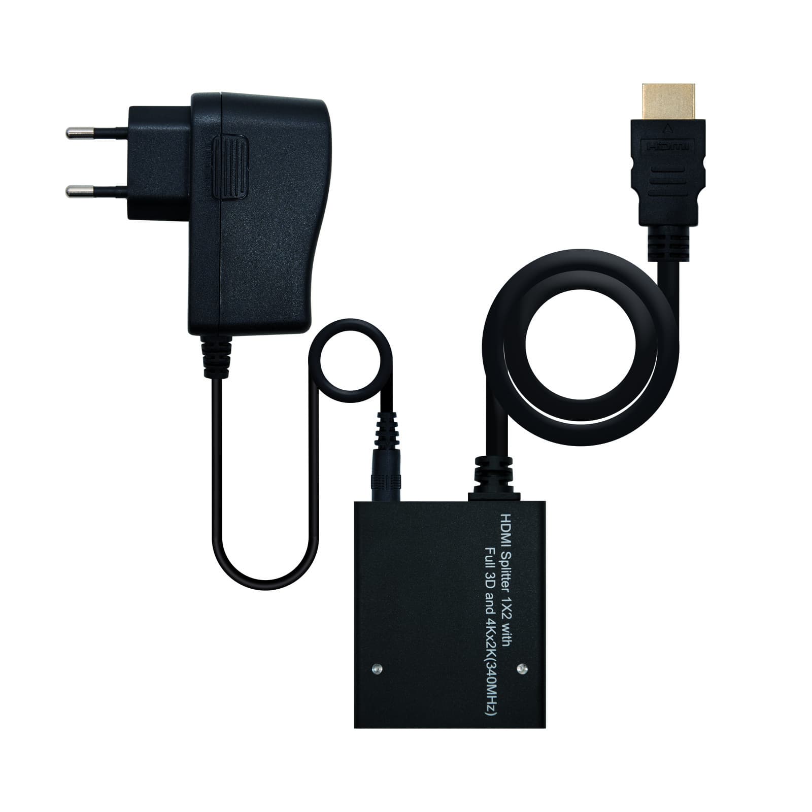 Nanocable HDMI DUPLICADOR V1.3 1X2 CON ALIM. Y PIGTAIL 50 CM