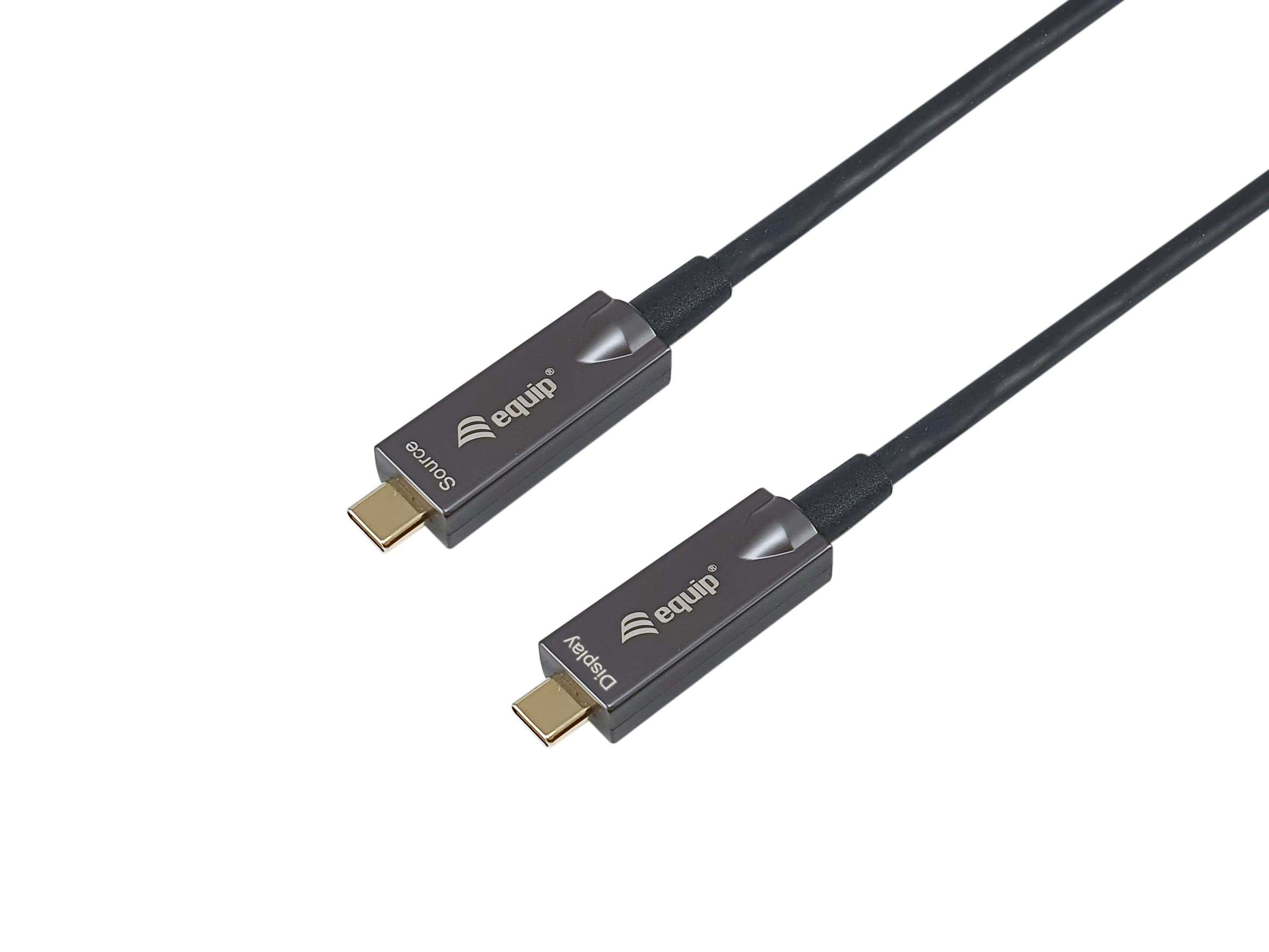 Equip 119462 Cable óptico activo USB-C a C, M/M, 10m, PD 60W, 4K/60Hz, 10Gbps, Vídeo+Datos+PD