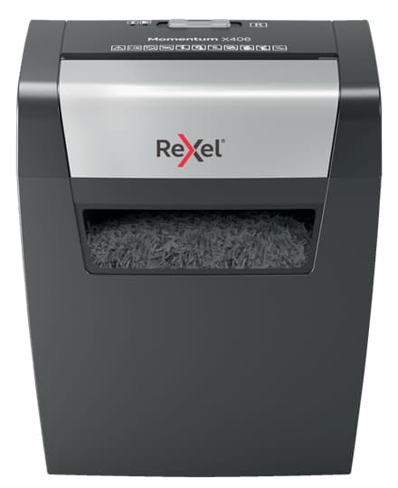 Rexel Momentum X406 triturador de papel Corte en partículas 70 dB Azul, Gris