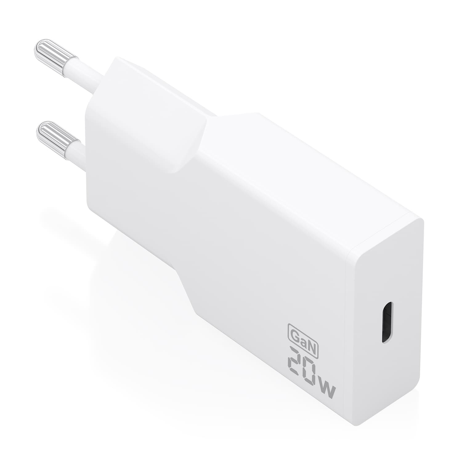 AISENS Cargador Ultra Delgado GaN 20W, 1xUSB-C PD3.0, Blanco
