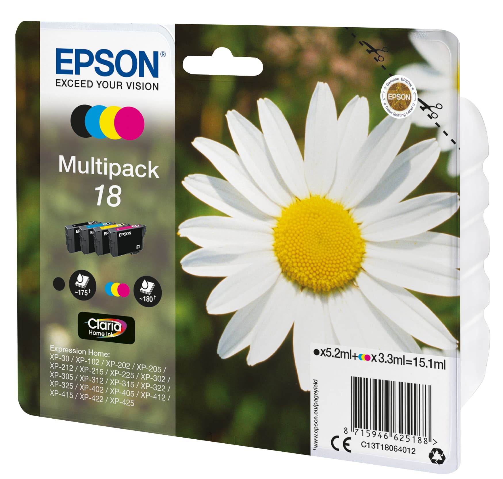 Epson Daisy Tinta multipack 4 colores 18 Claria Home Margarita