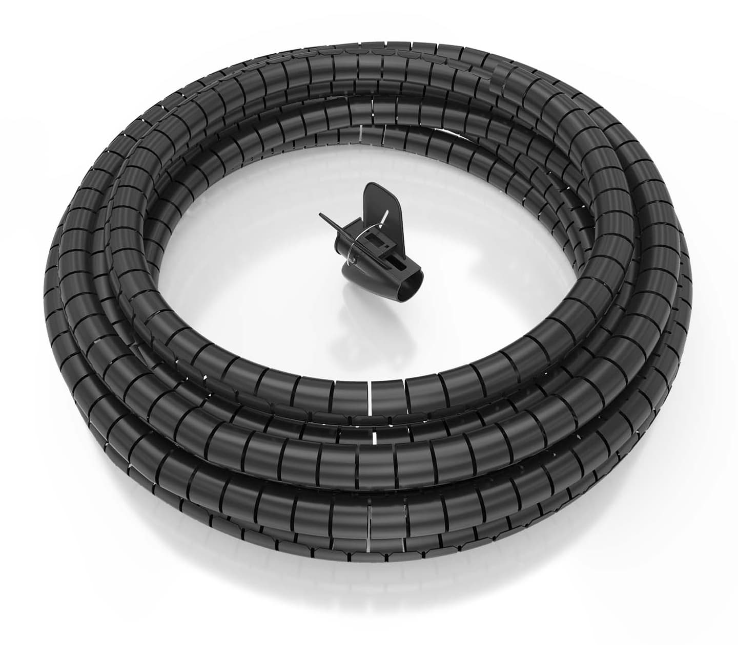 AISENS Organizador de cable en espiral 25mm, Negro, 10.0m