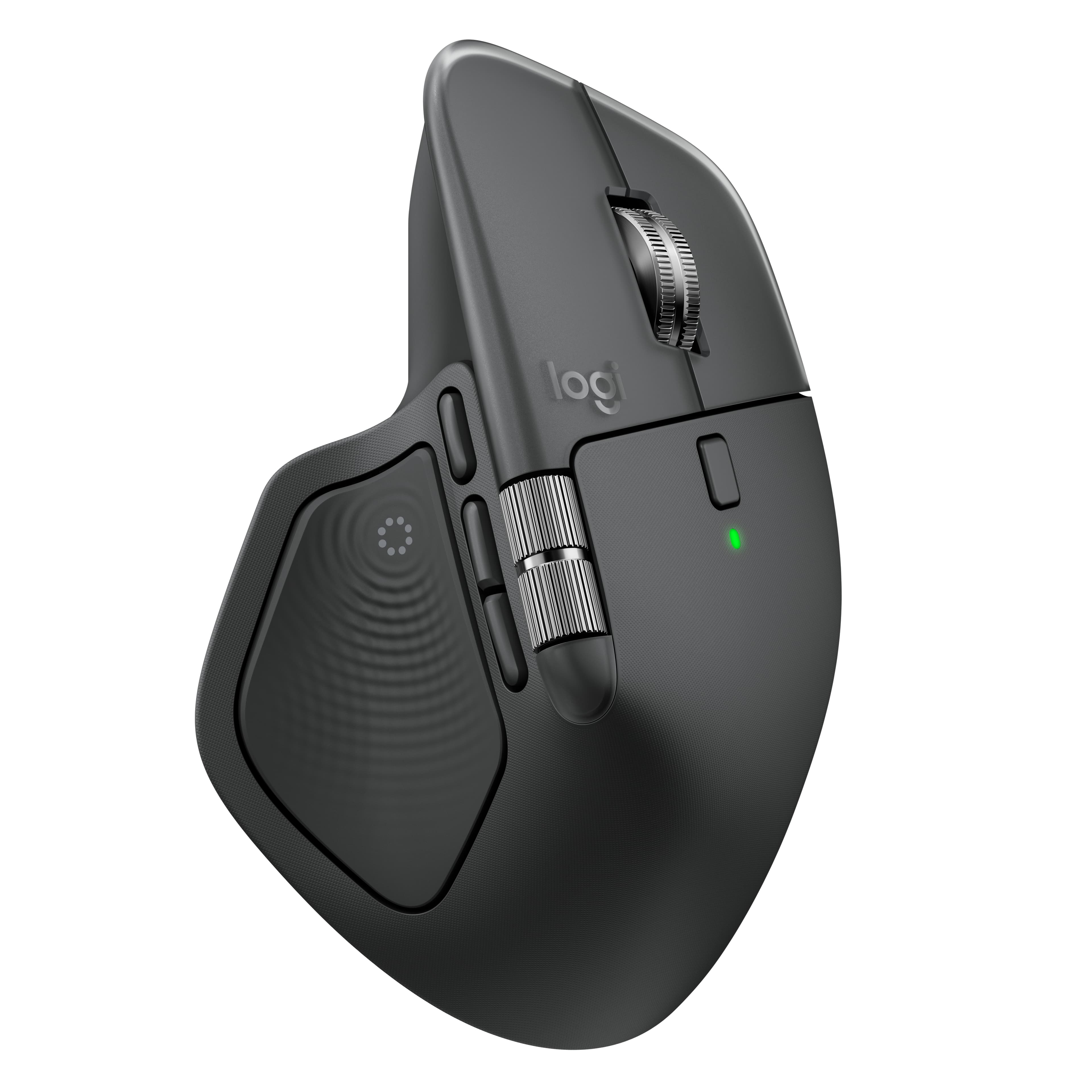 Logitech MX Master 4, ratón inalámbrico ergonómico con respuesta háptica avanzada, desplazamiento ultrarrápido, carga USB-C, Bluetooth, Windows, macOS grafito