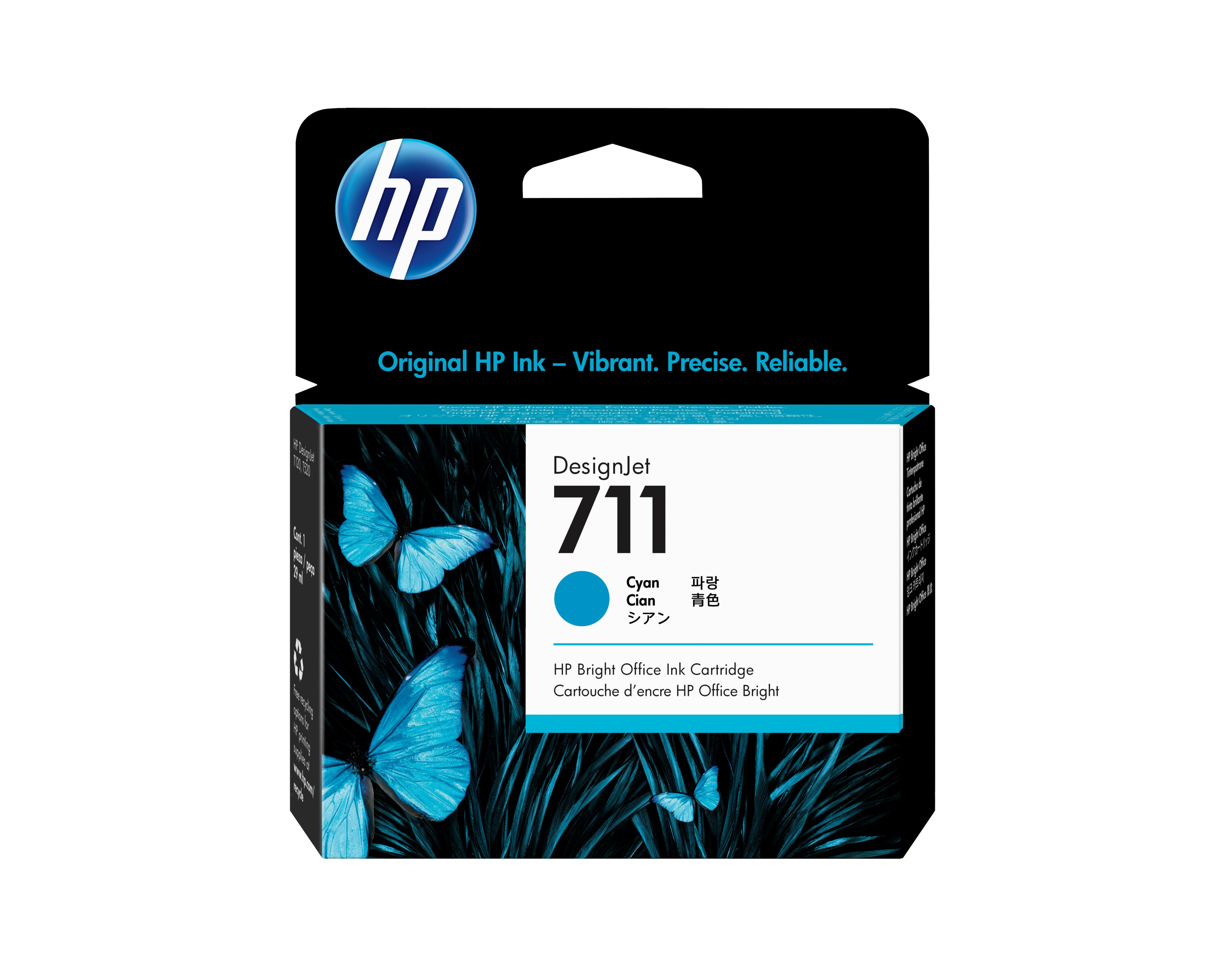 HP Cartucho de tinta DesignJet 711 cian de 29 ml