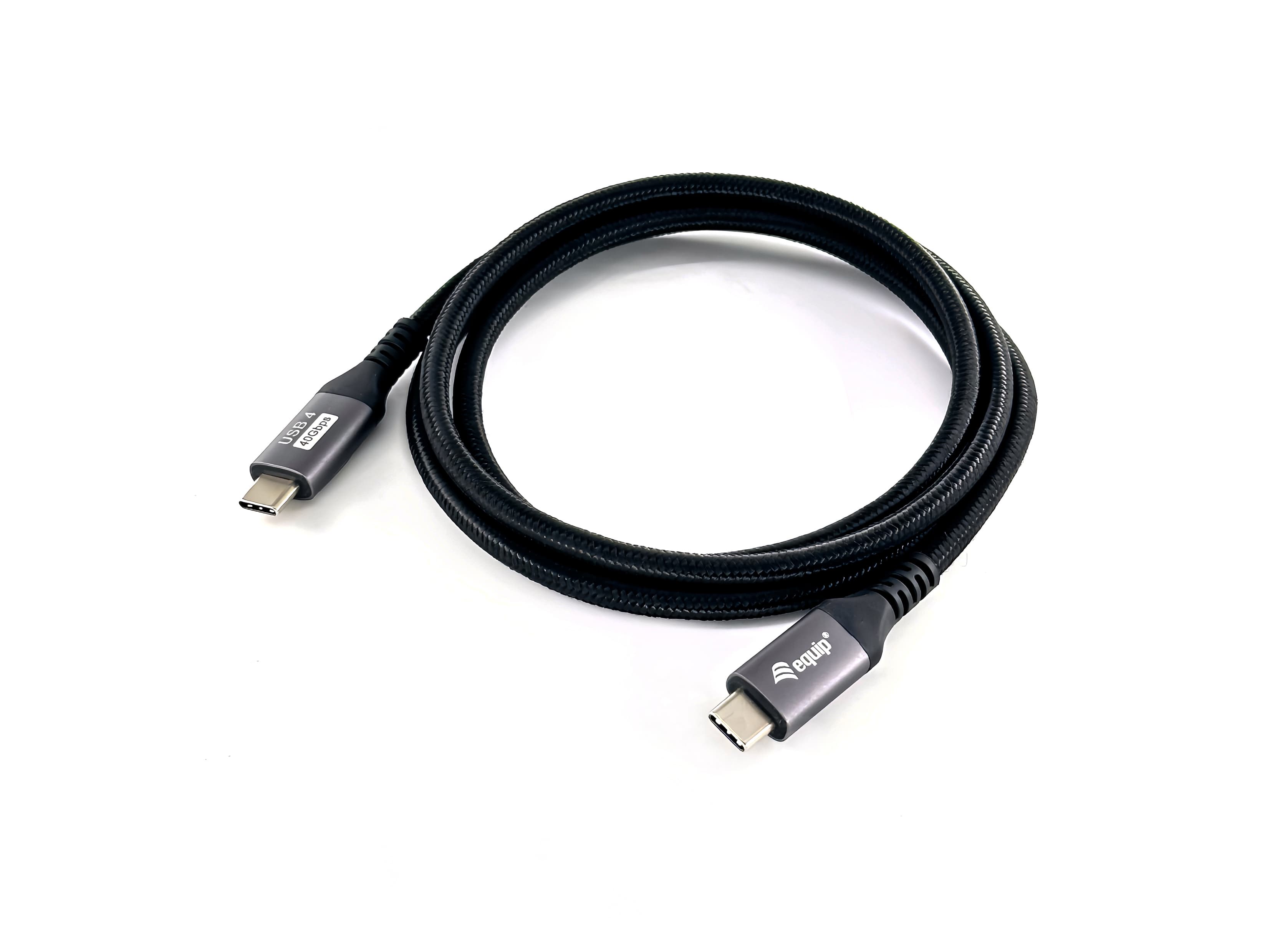 Equip 128381 Cable USB 4 Gen 3 C a C, M/M, 1,2m, PD3.1 240W, 8K/60Hz, 40Gbps, Negro
