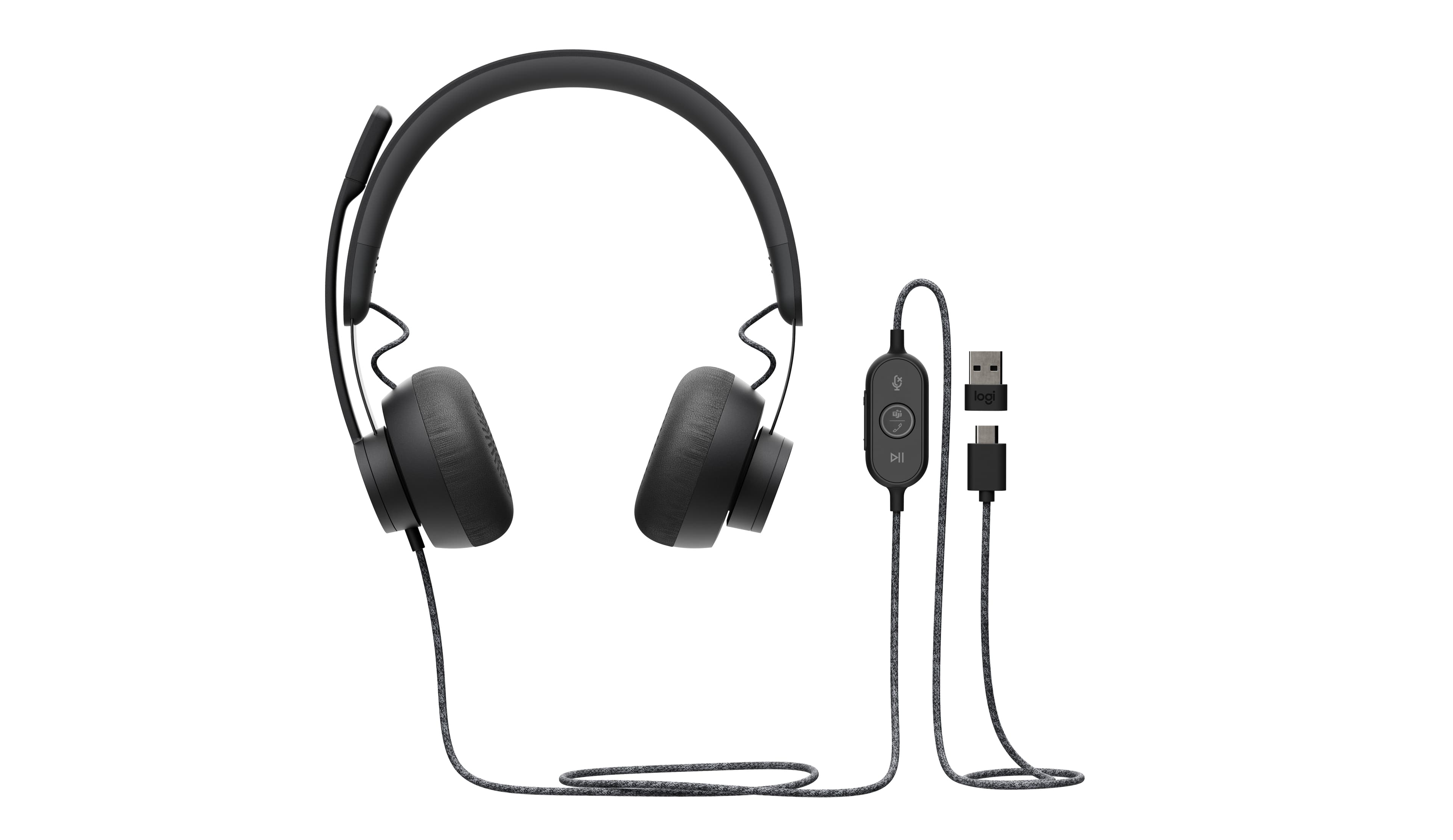 Logitech Zone Wired UC Auriculares Alámbrico Diadema Llamadas/Música USB Tipo C Grafito