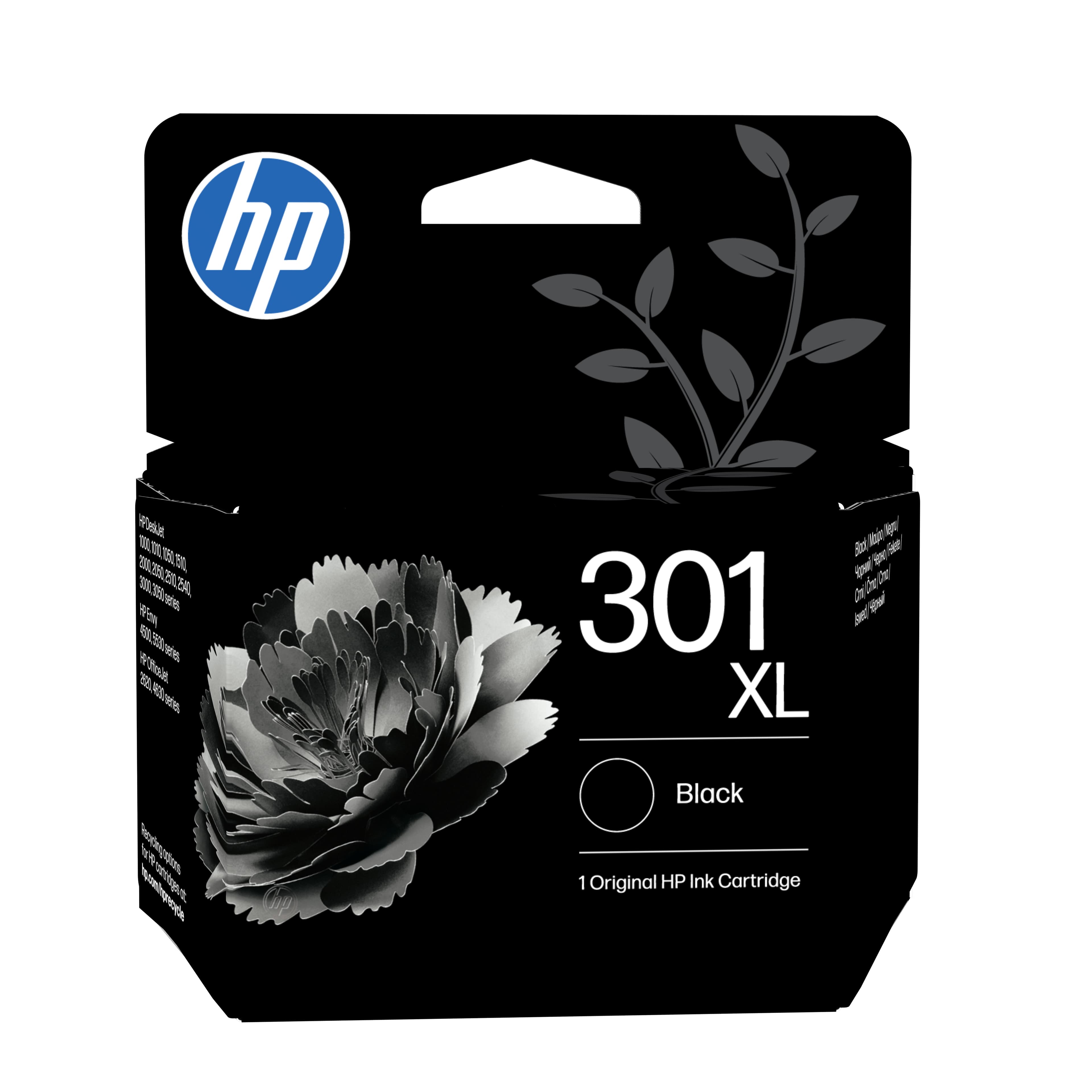 HP Cartucho de tinta original 301XL de alta capacidad negro