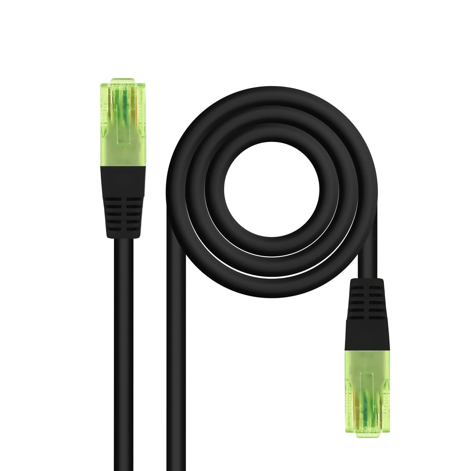 Nanocable Cable de Red Latiguillo RJ45 CAT.6 UTP AWG26 CCA, Negro, 7 m