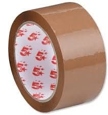 Cinta de embalaje 50mm x 66m pack de 6 unidades marron