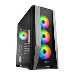 Chasis semitorre tg7m sin fuente soporta atx micro atx mini itx bahias internas 2x3.5' 4x2.5' 3xventilador frontal 120mm rgb 1xusb3.0 1xusb-c salida audio y microfono ventana lateral transparente de cristal templado dimensiones (prxalxan) 485x488x220mm peso 7.8 kg negro