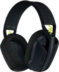 Auriculares de diadema gaming inalambricos g435 con microfono y control de volumen bluetooth  negro y amarillo