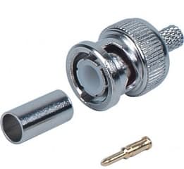Conector rg59 macho para crimpar en cable 2x0.81