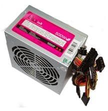 Fuente de alimentacion 500w ventilador 120mm 1xatx 20+4 1x4pin 1xmolex  3xsata